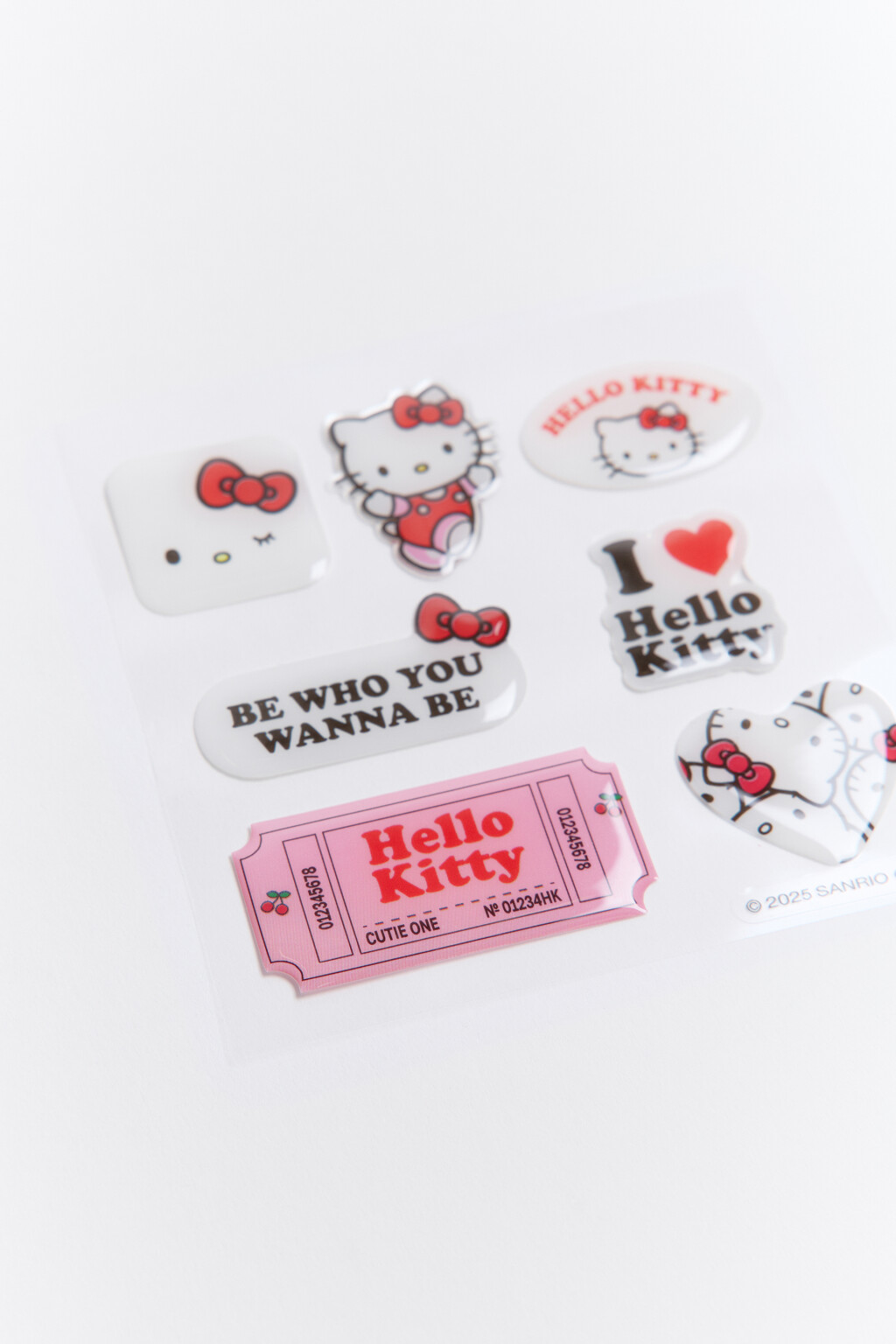 Набор стикеров с рисунками и надписями - цвет серый - 3