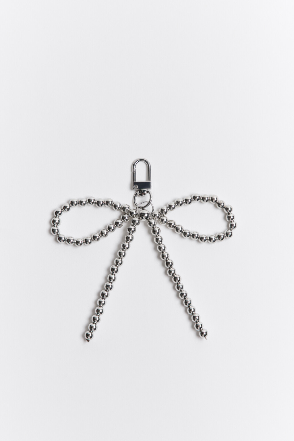 Брелок-обвес с металлическими бусинами - цвет серый - 2