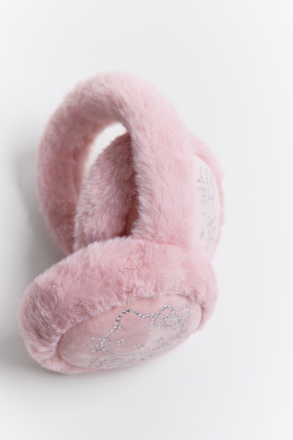 Наушники теплые с принтом из страз - цвет розовый - 4