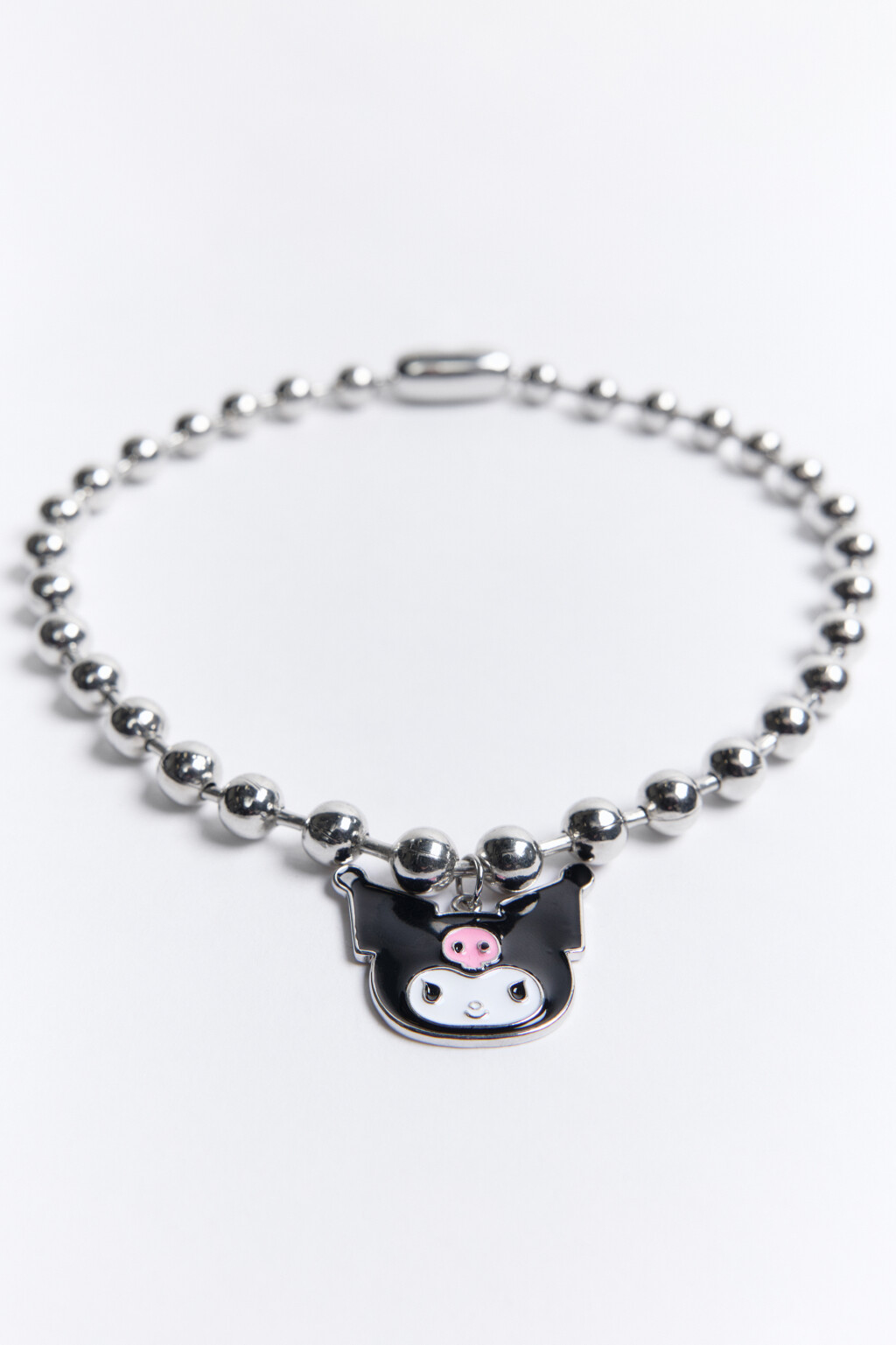 Цепочка на шею серебристая с подвеской - цвет серый - 1