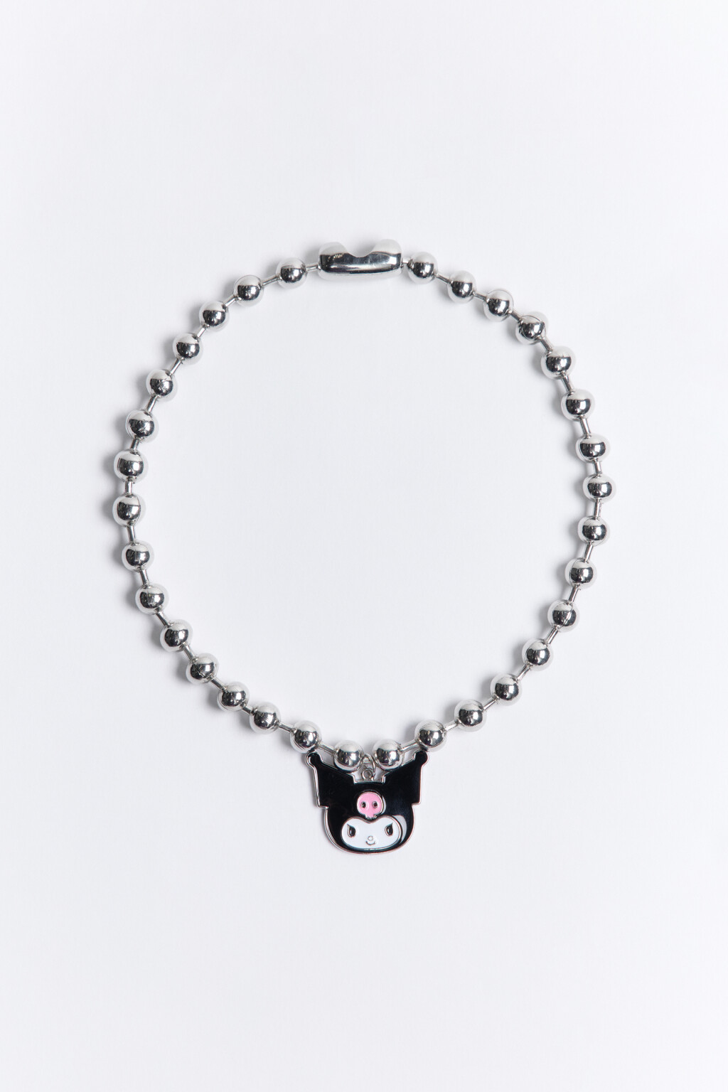 Цепочка на шею серебристая с подвеской - цвет серый - 2