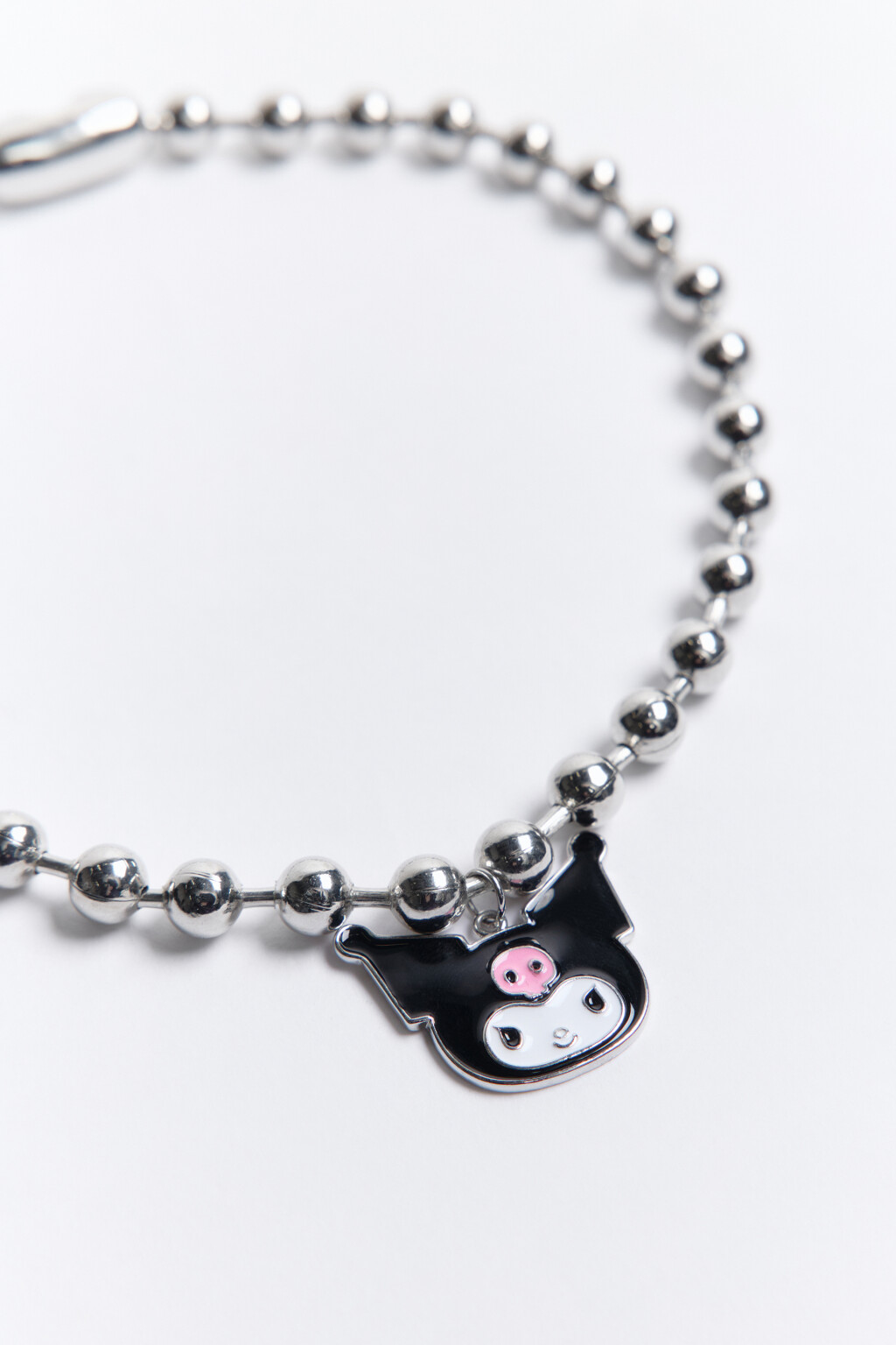 Цепочка на шею серебристая с подвеской - цвет серый - 3