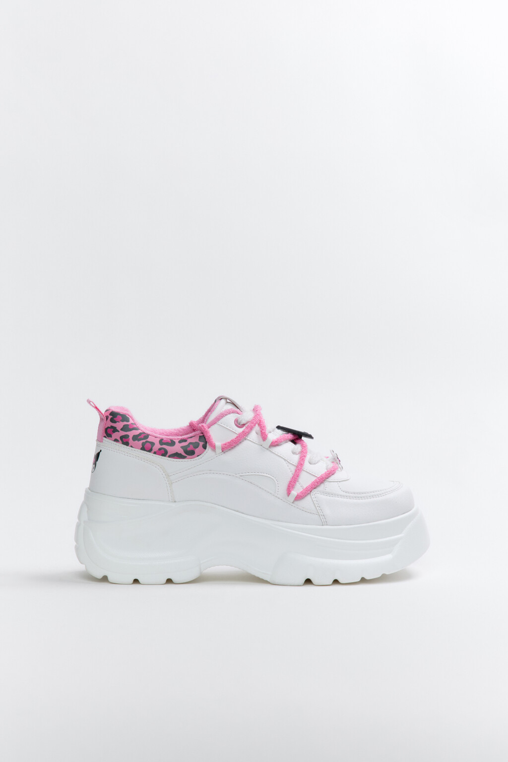 Кроссовки на платформе с декором - цвет белый - 1