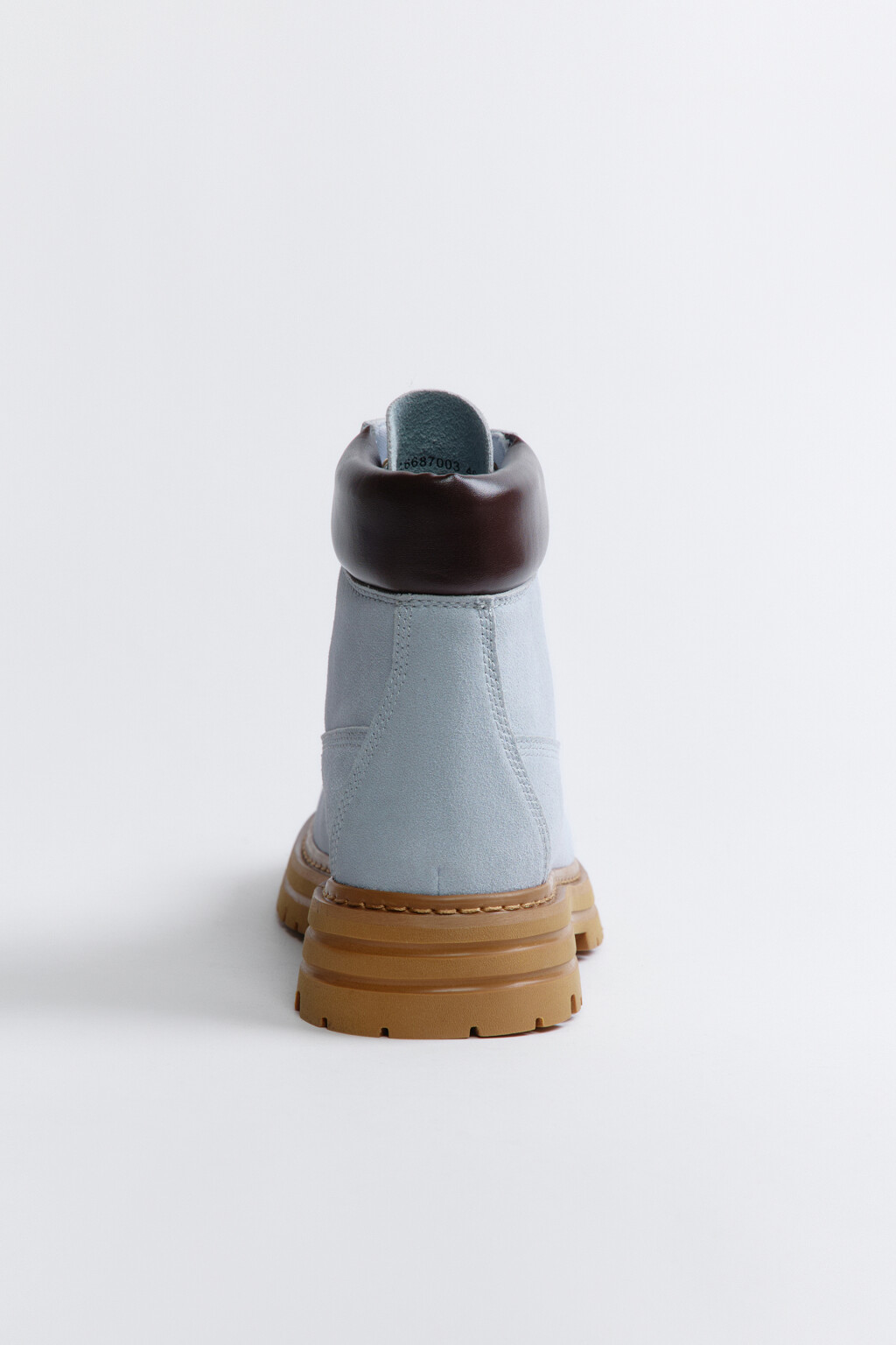 Ботинки-тимберленды из натуральной кожи - цвет голубой - 5