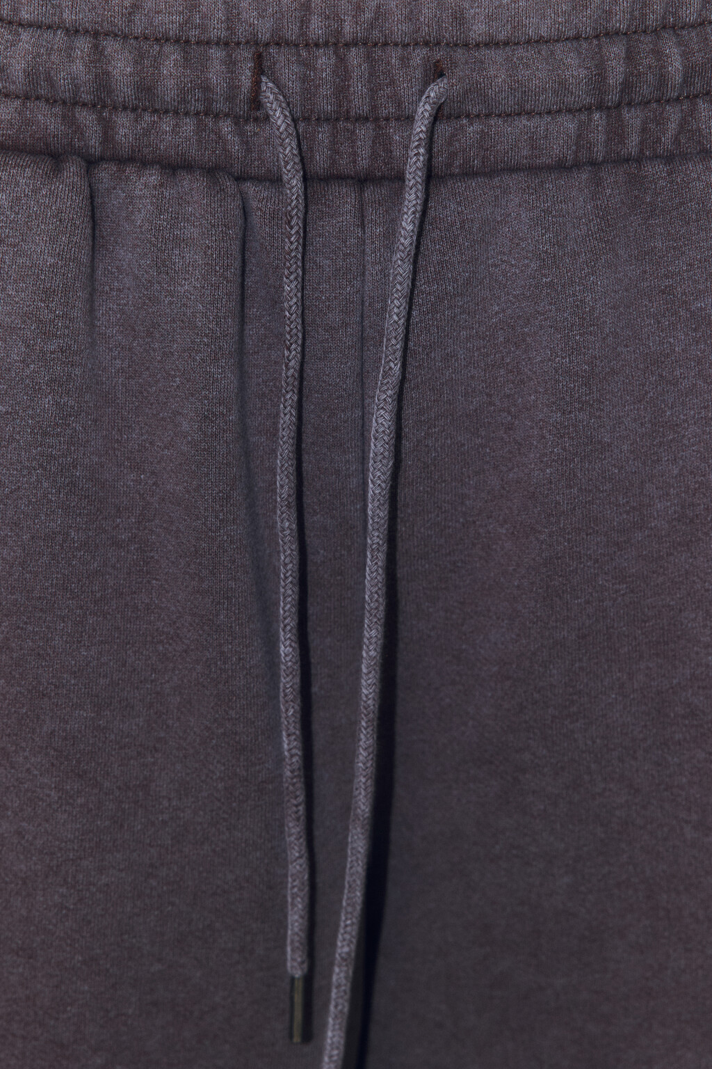 Брюки широкие трикотажные из футера - цвет коричневый - 5