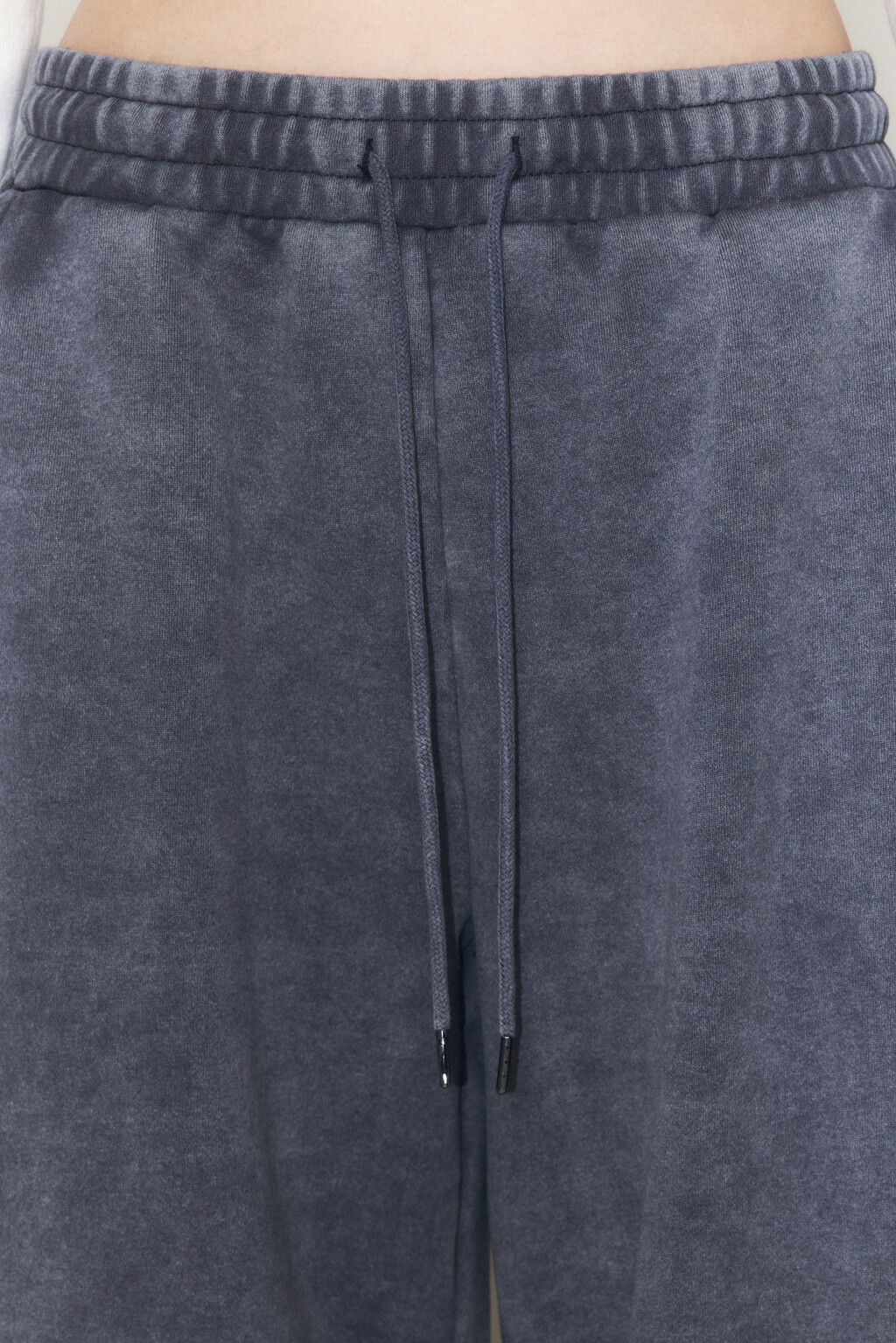 Брюки широкие трикотажные из футера - цвет серый - 5