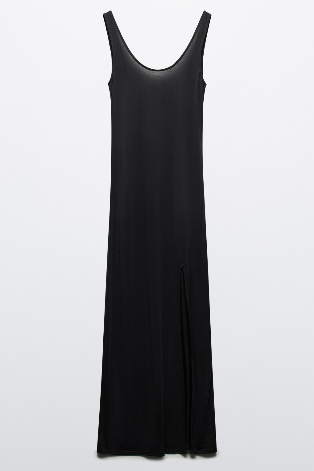 Платье-майка макси из тонкого трикотажа - цвет черный - 7