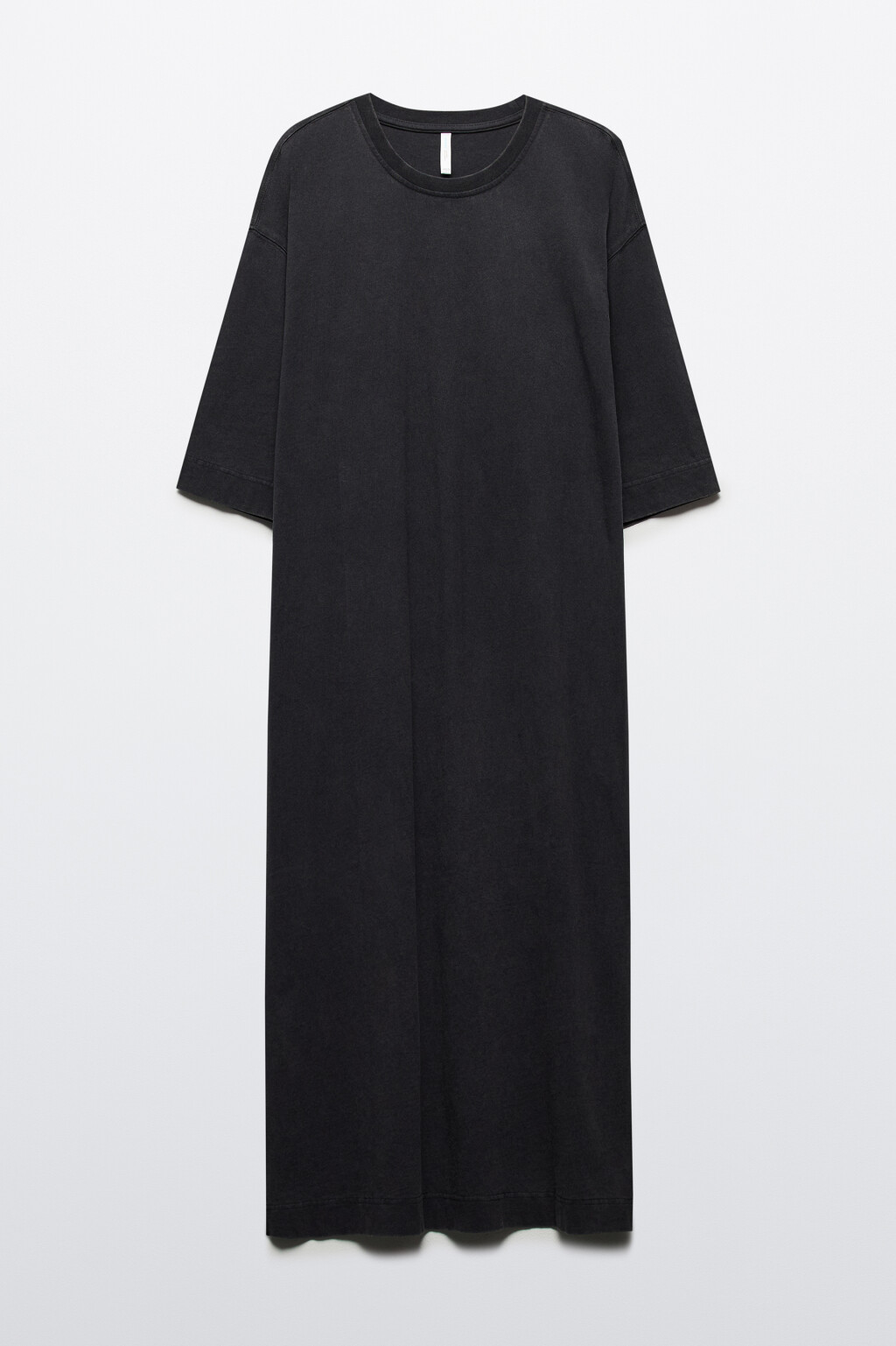 Платье-футболка oversize с вареным эффектом - цвет серый - 6