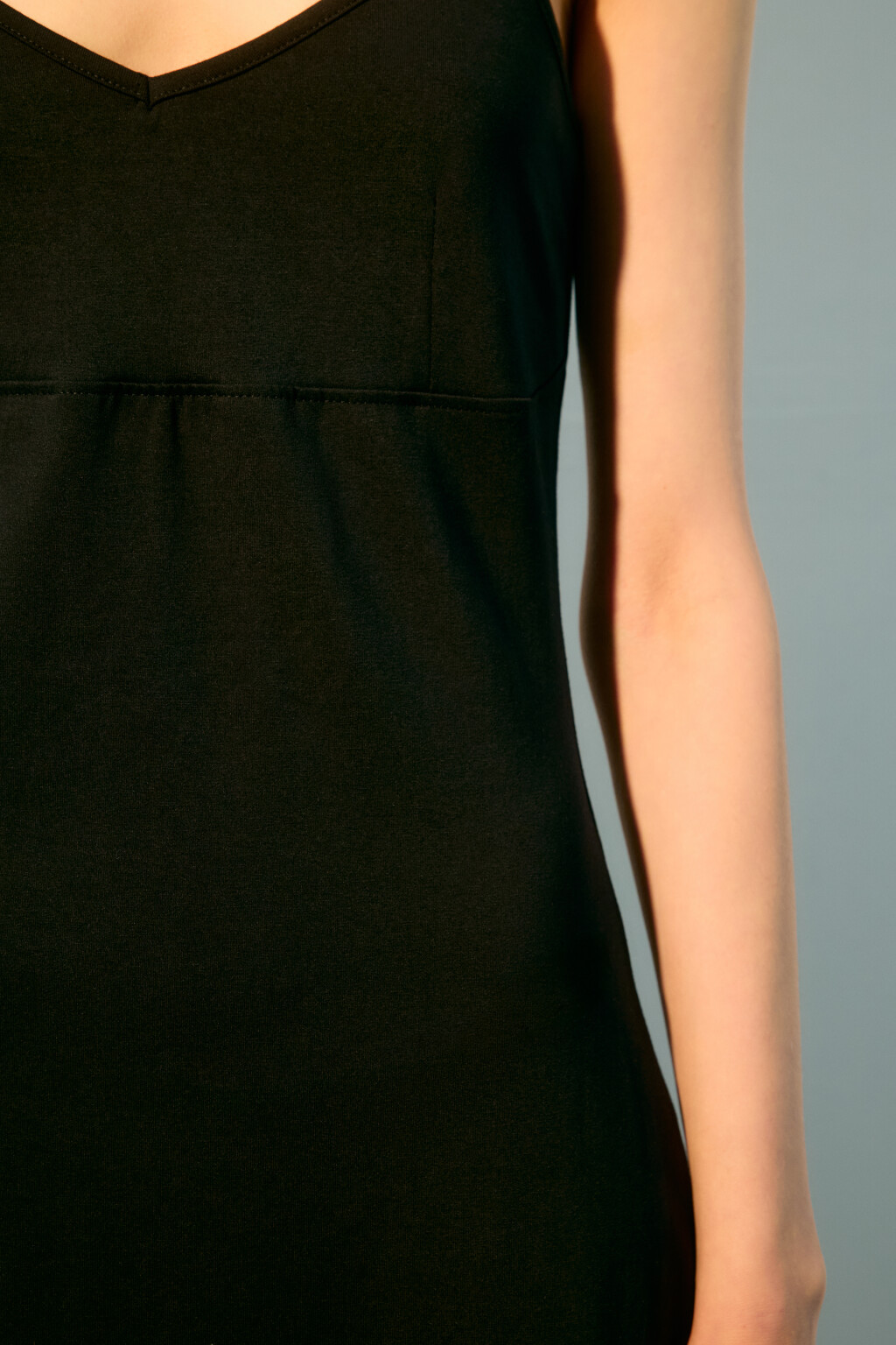 Платье-майка макси с вареным эффектом - цвет черный - 6