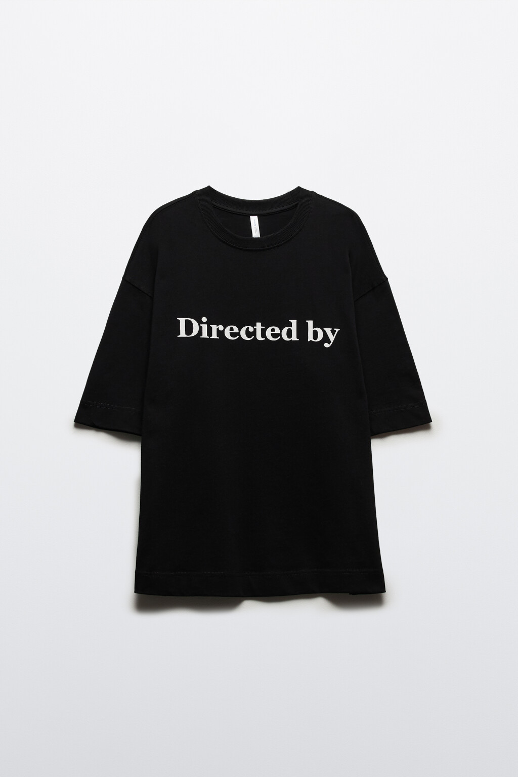 Футболка oversize хлопковая с надписью - цвет черный - 8