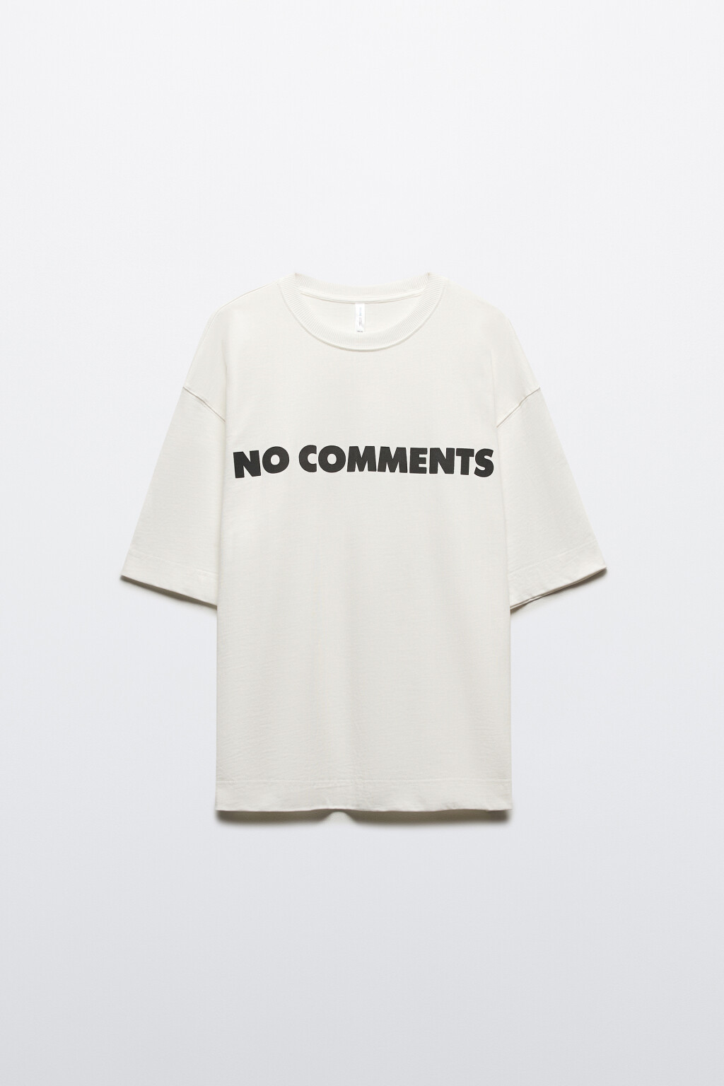 Футболка oversize хлопковая с надписью - цвет белый - 7