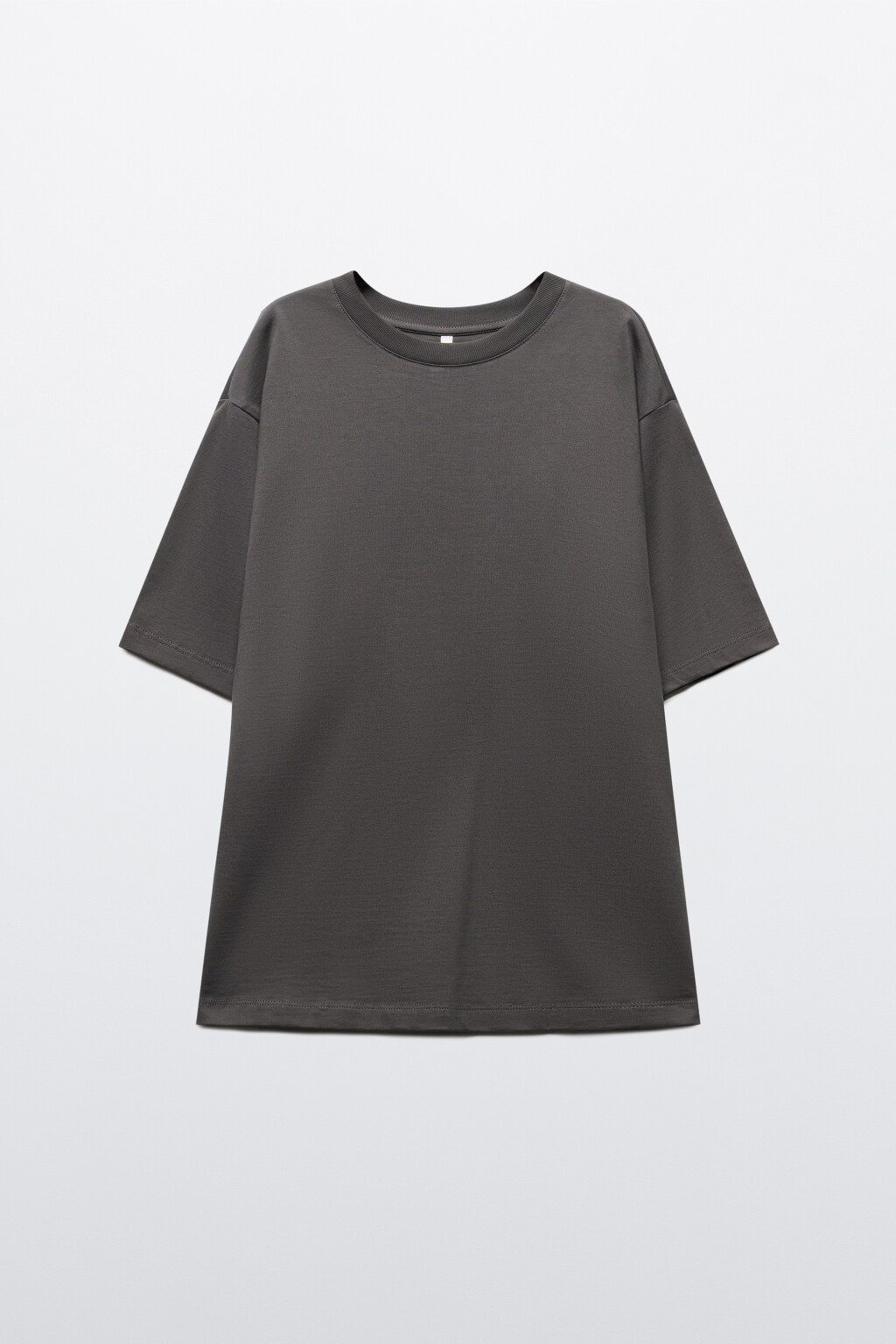 Футболка oversize хлопковая с принтом - цвет серый - 7