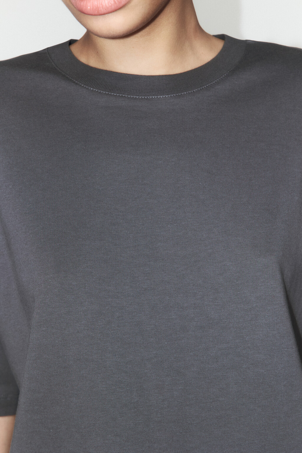 Футболка oversize хлопковая с принтом - цвет серый - 5