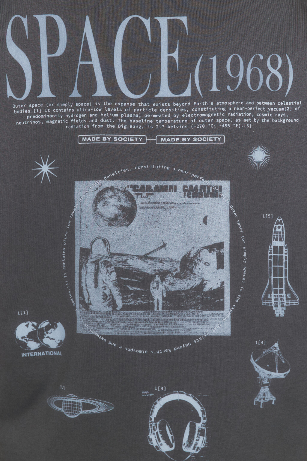 Футболка oversize хлопковая с принтом - цвет серый - 6