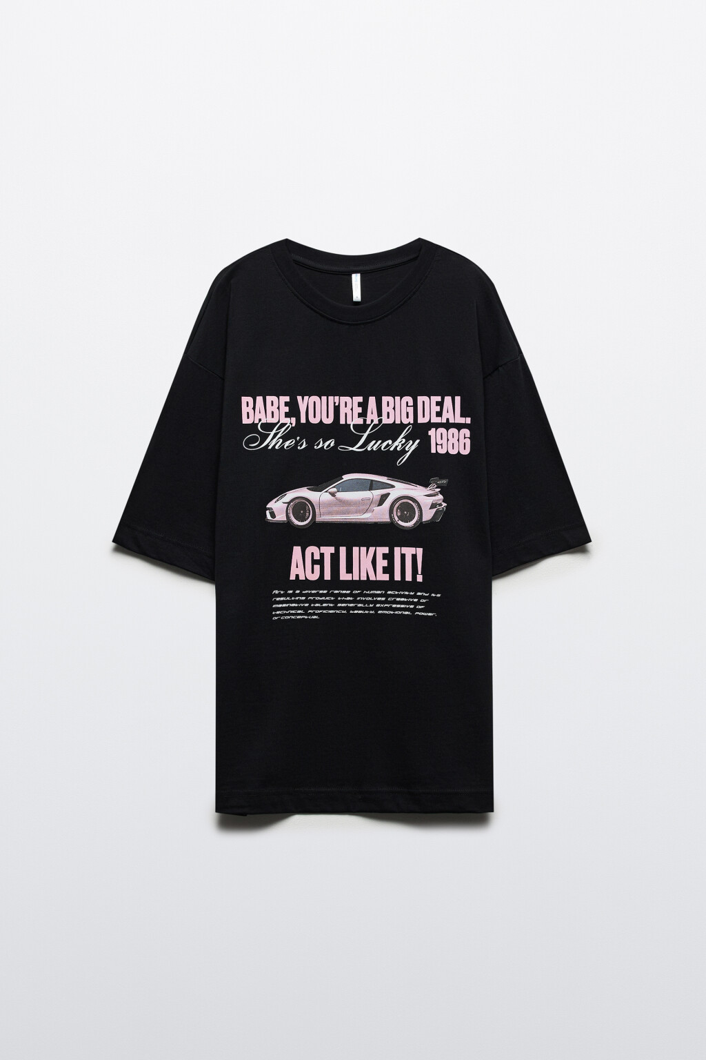Футболка оверсайз хлопковая с принтом - цвет черный - 7