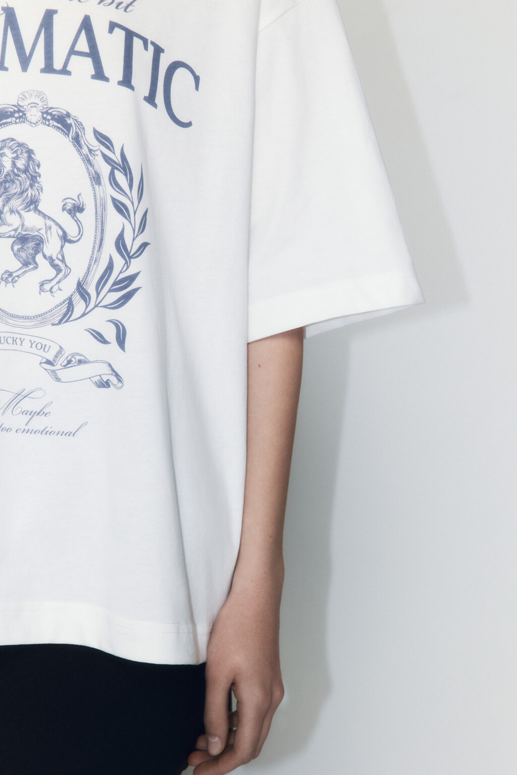 Футболка oversize хлопковая с принтом - цвет белый - 6