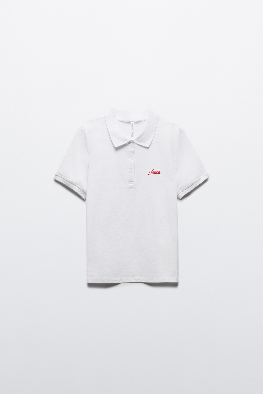 Футболка-поло облегающая с вышивкой - цвет молочный - 8