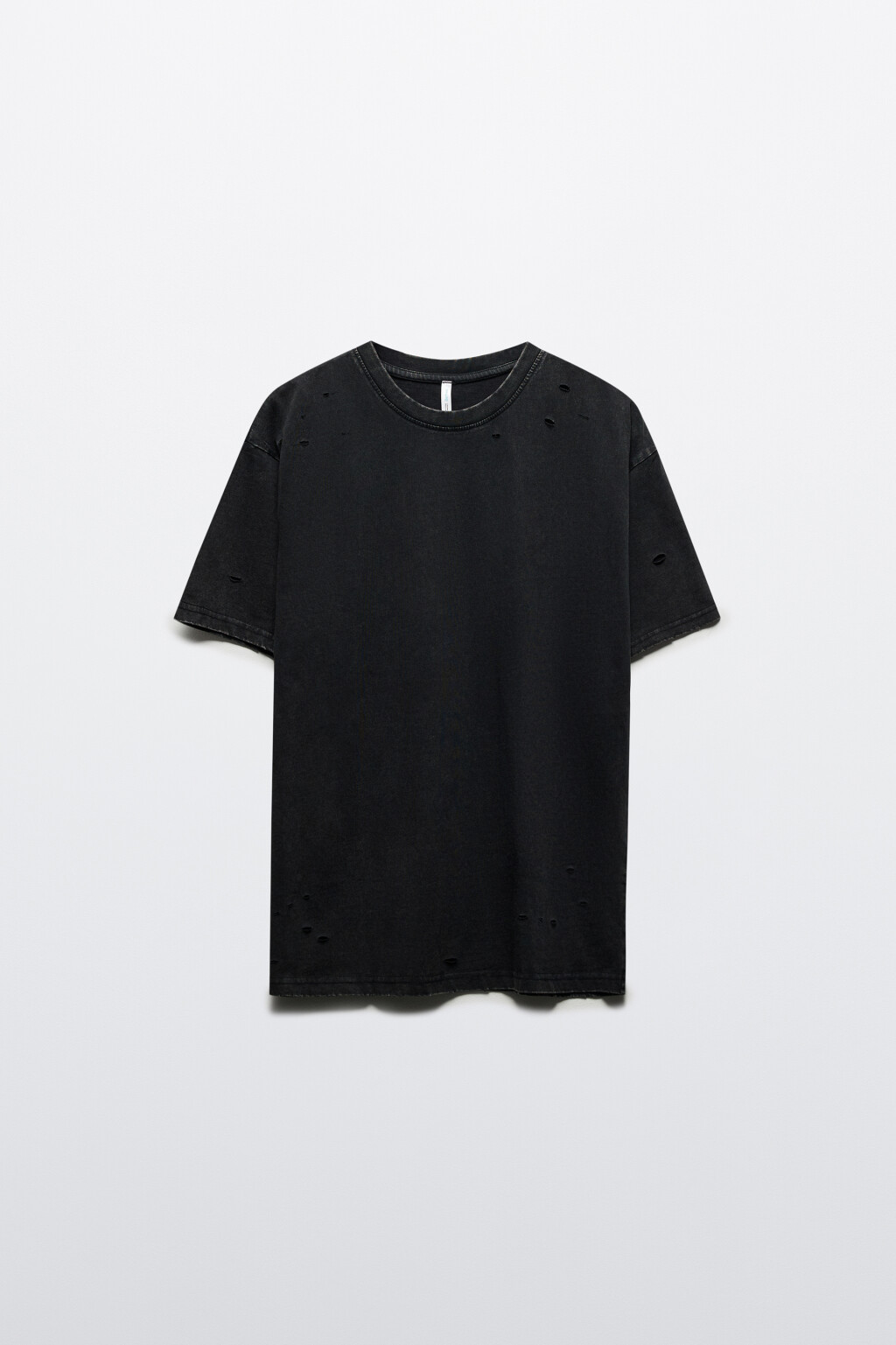 Футболка свободная с состаренным эффектом - цвет серый - 8