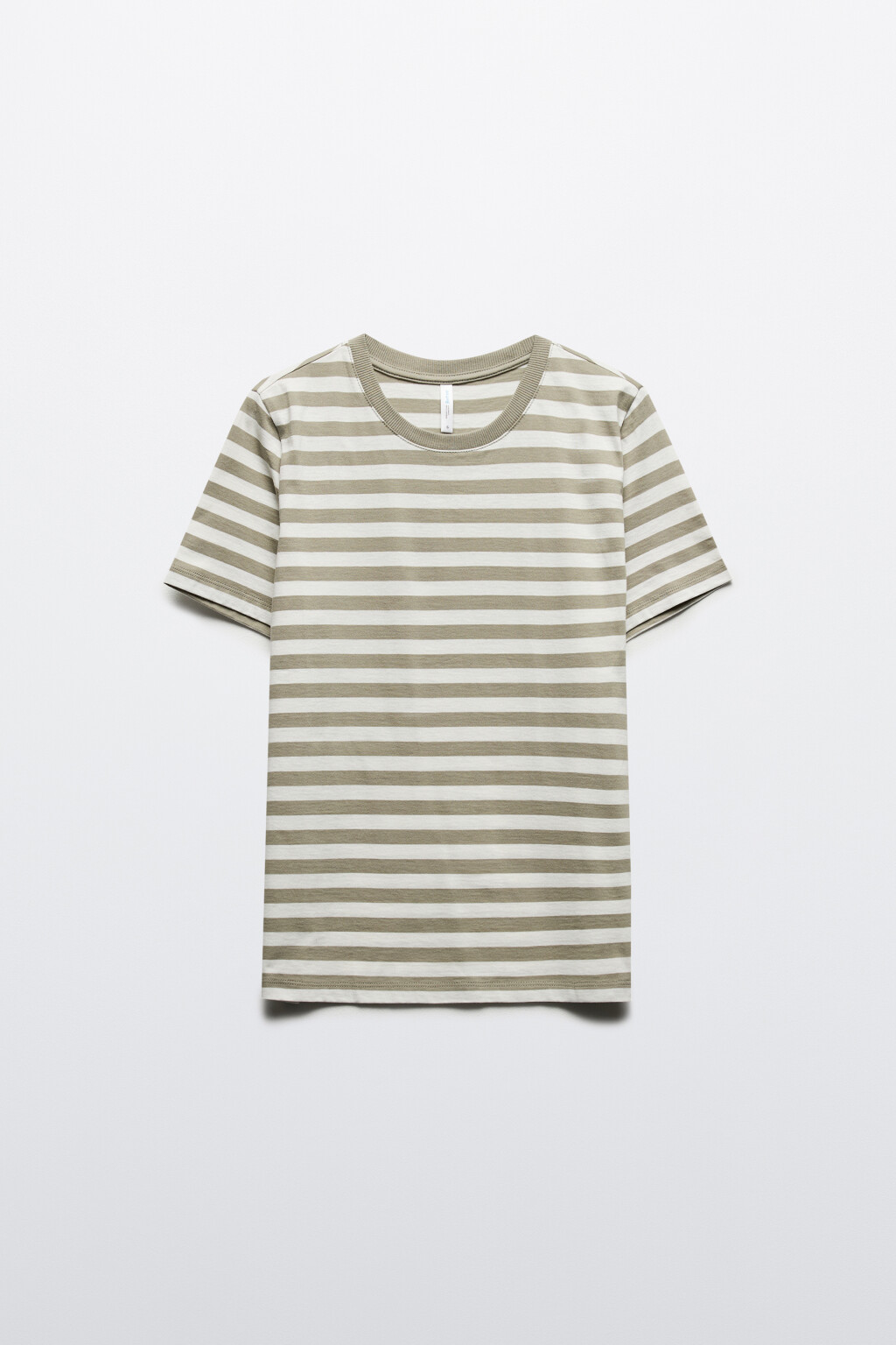 Футболка прямая в полоску - цвет зеленый - 7