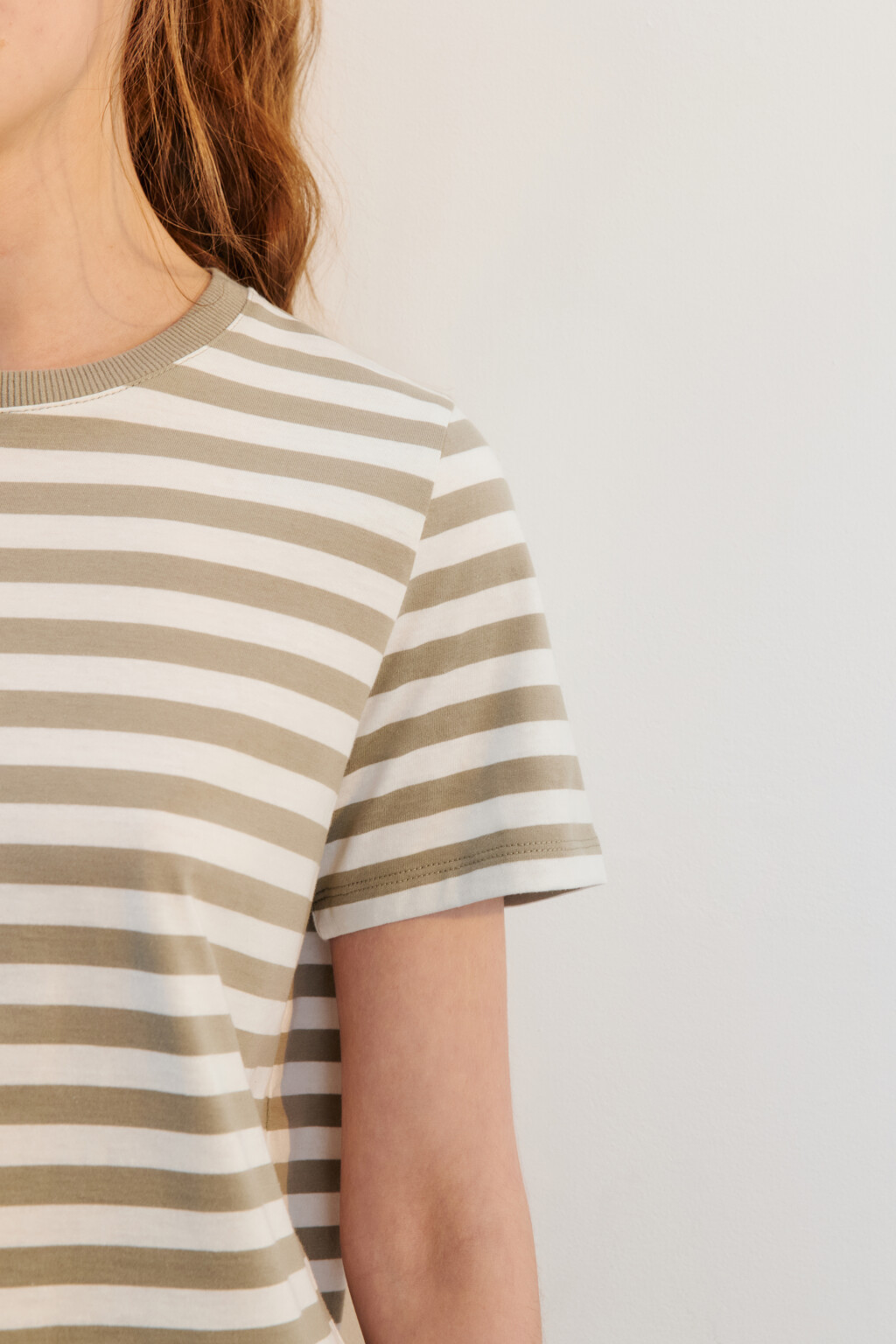 Футболка прямая в полоску - цвет зеленый - 6