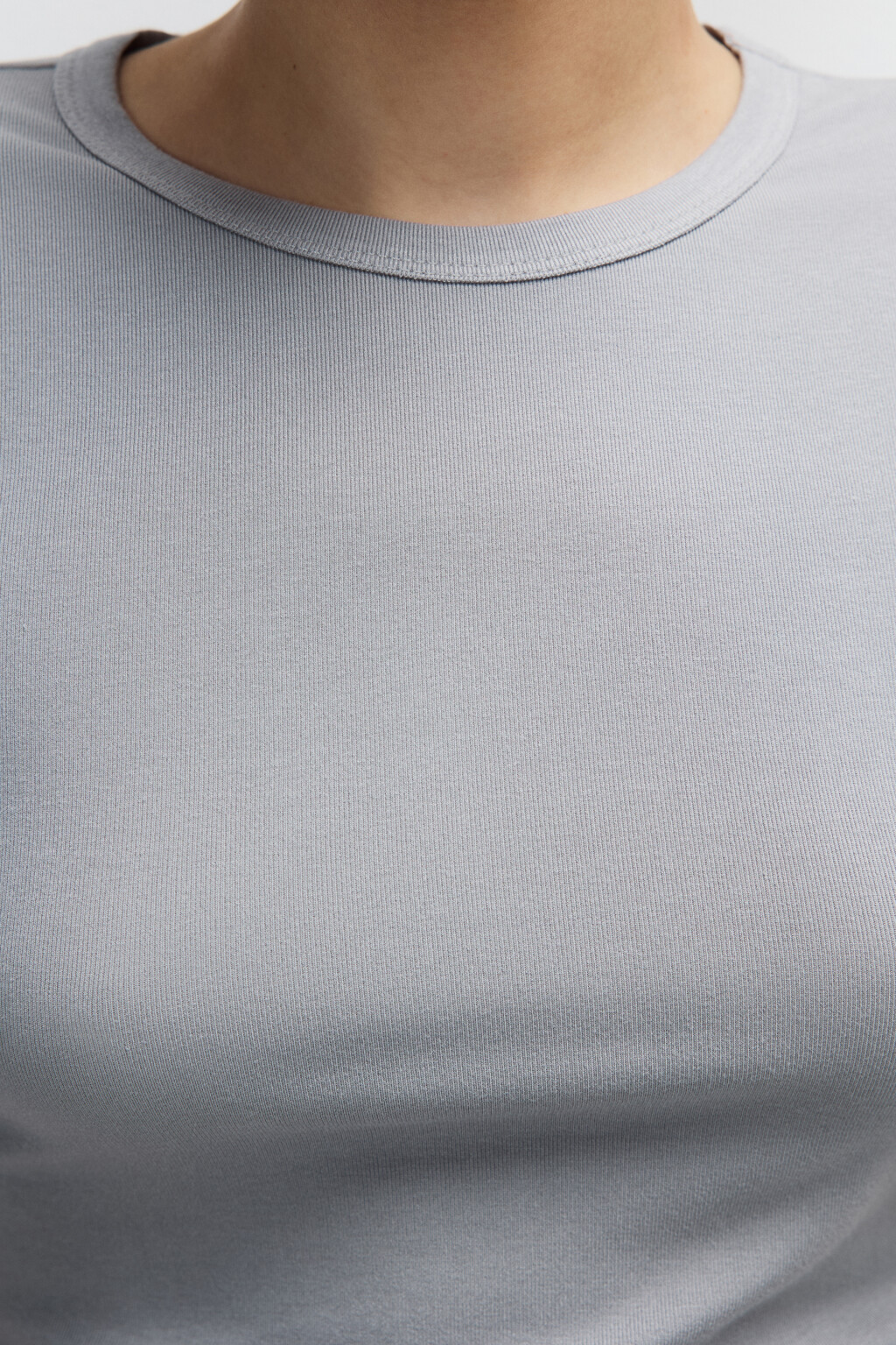 Футболка приталенная из вискозы - цвет серый - 5