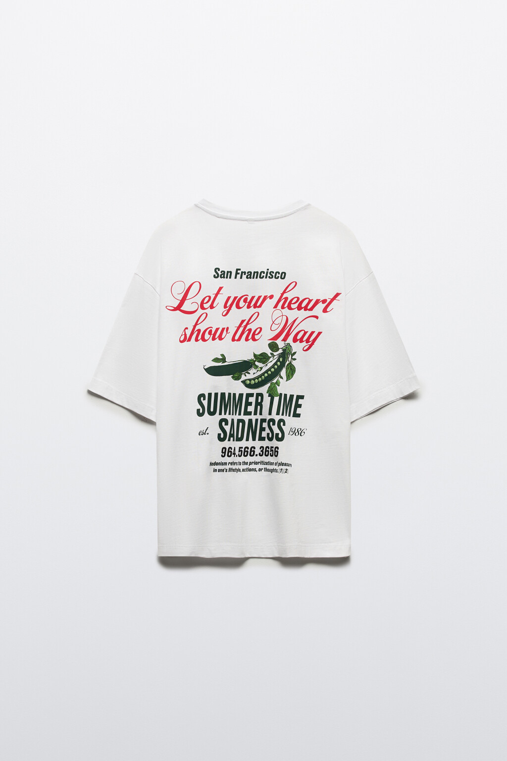 Футболка хлопковая с принтом - цвет белый - 7