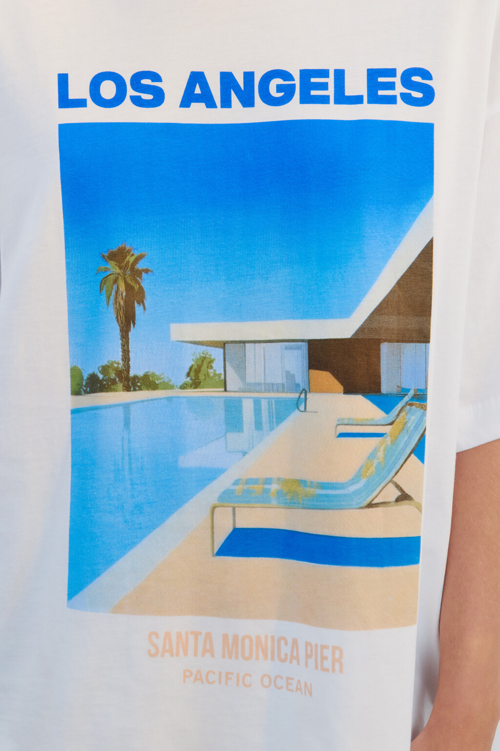 Футболка хлопковая с принтом - цвет белый - 6