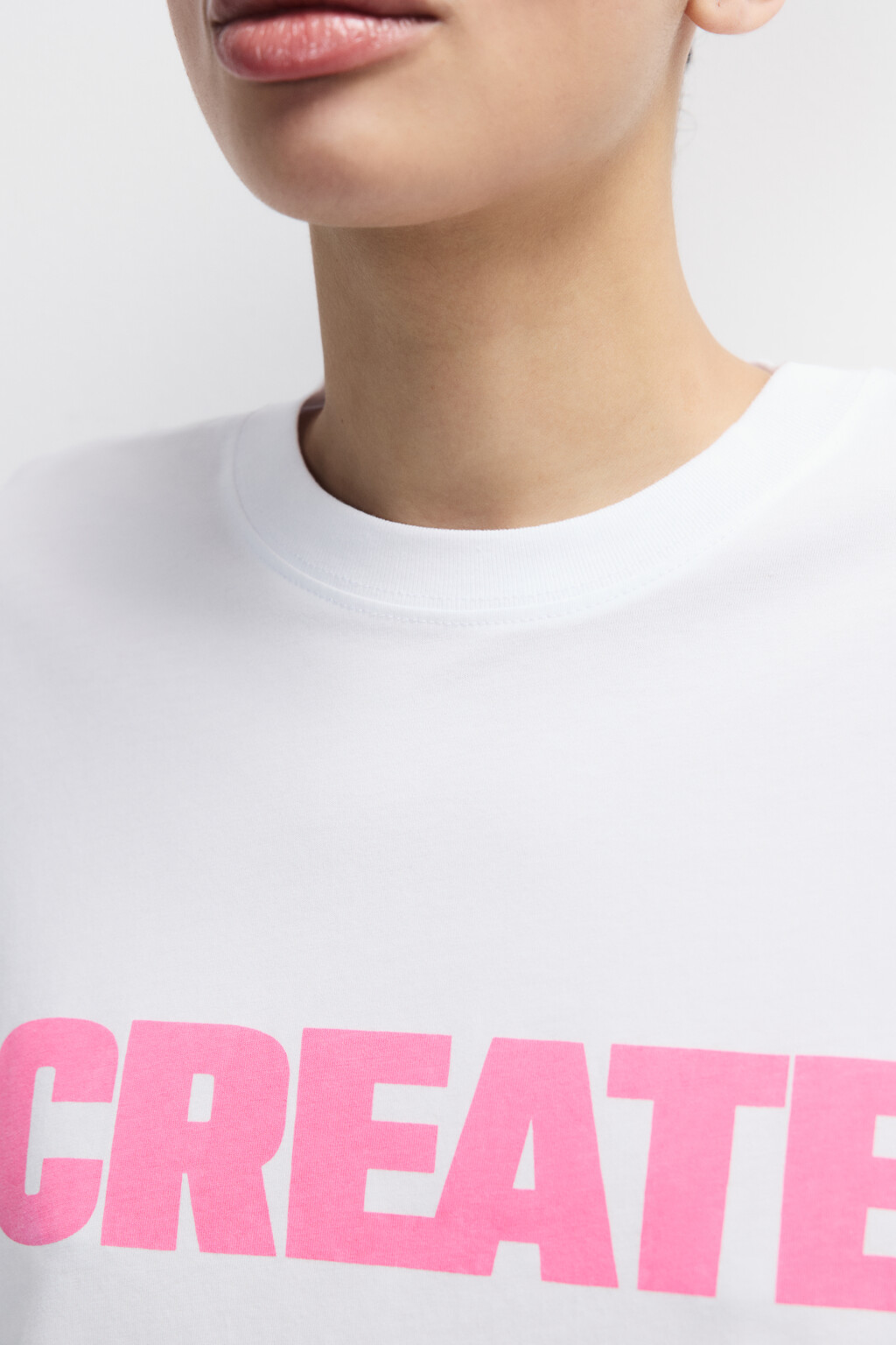 Футболка хлопковая с принтом - цвет розовый - 5