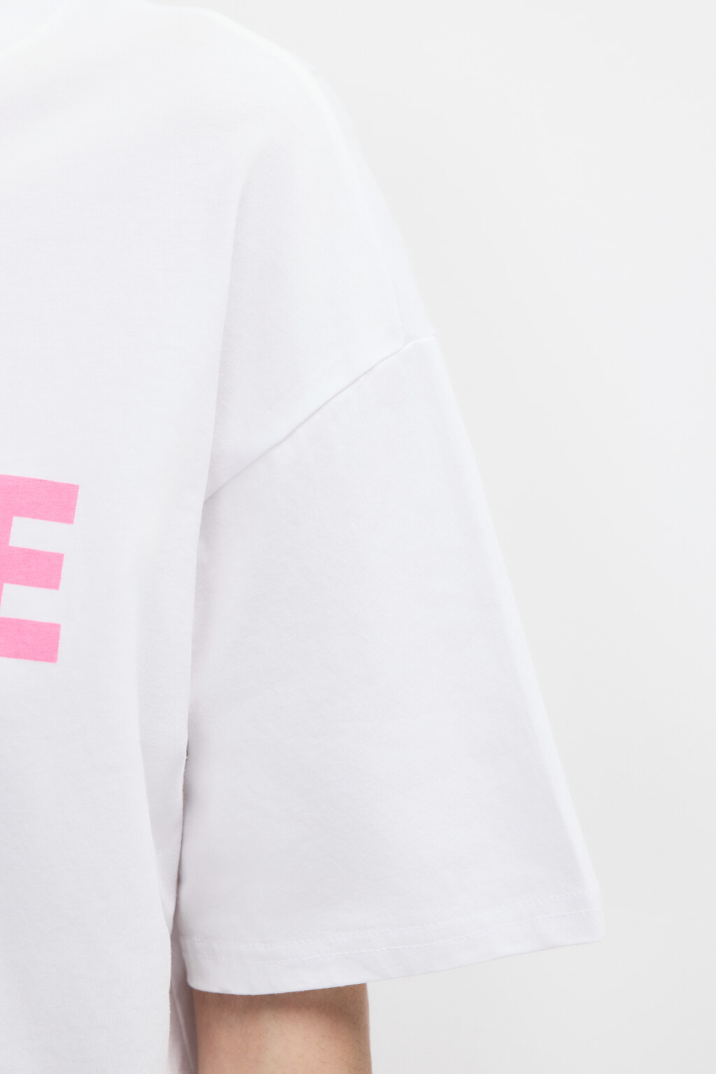 Футболка хлопковая с принтом - цвет розовый - 6