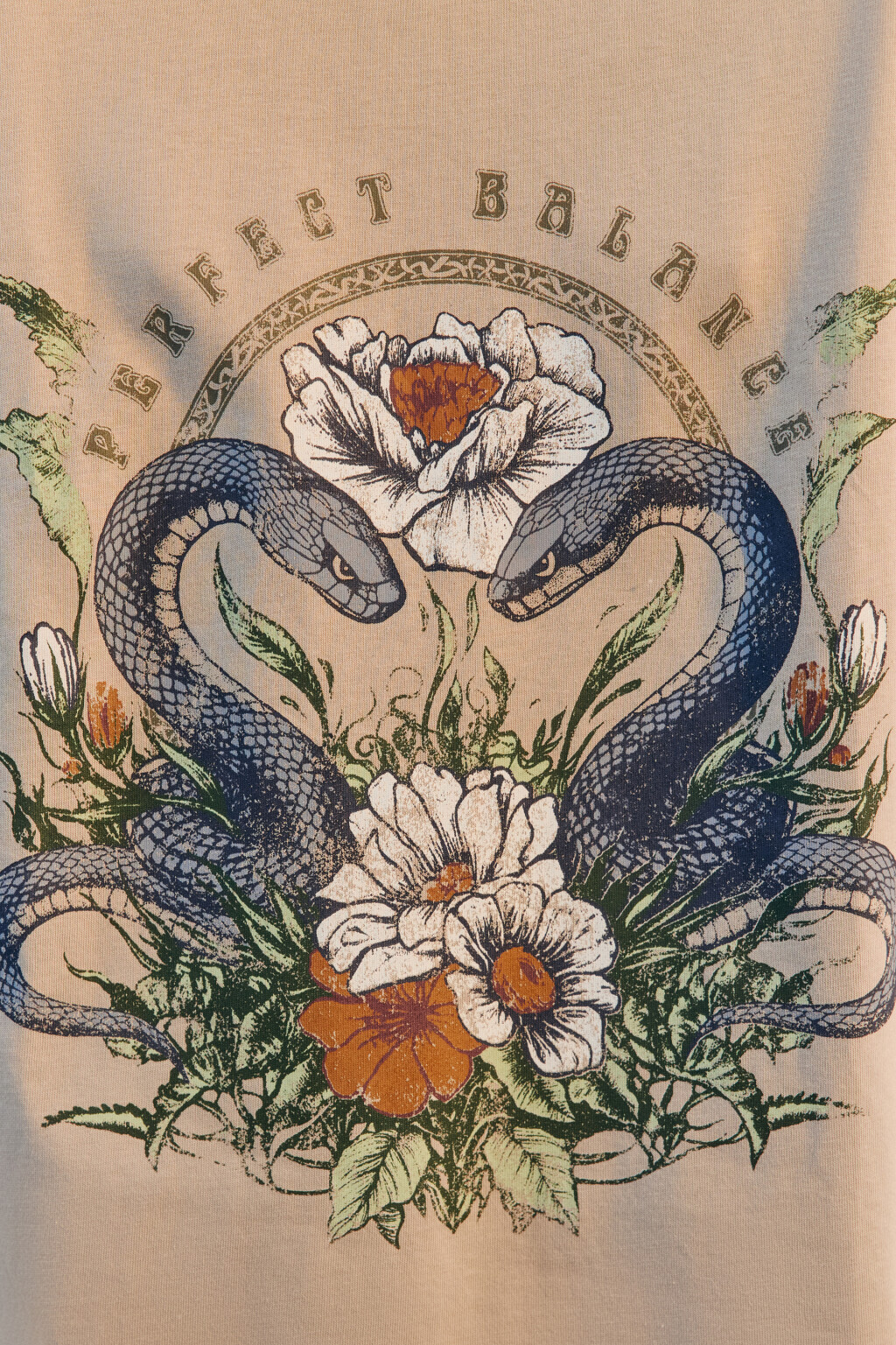 Футболка oversize с принтом - цвет бежевый - 5