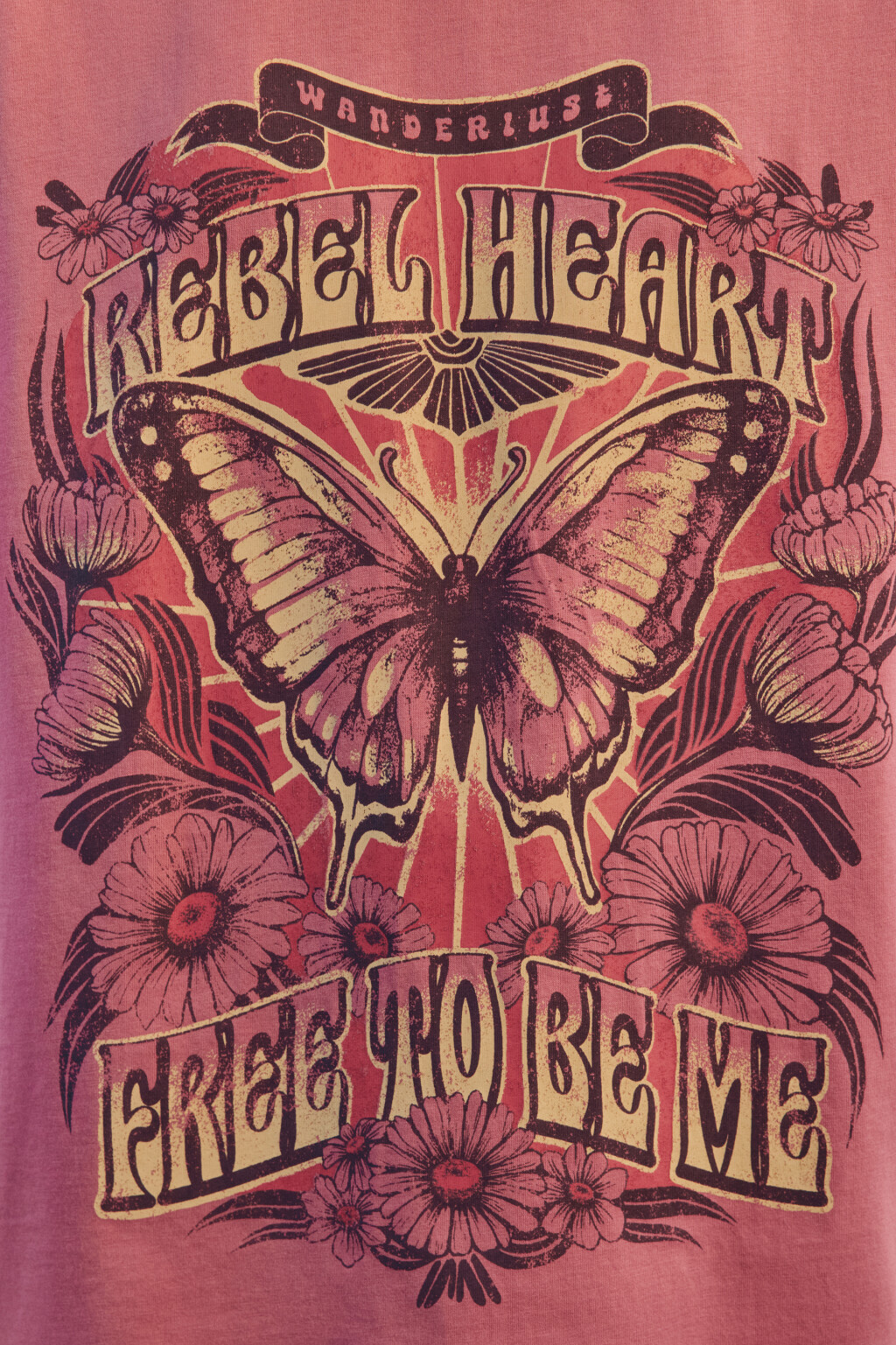 Футболка oversize с принтом - цвет розовый - 6