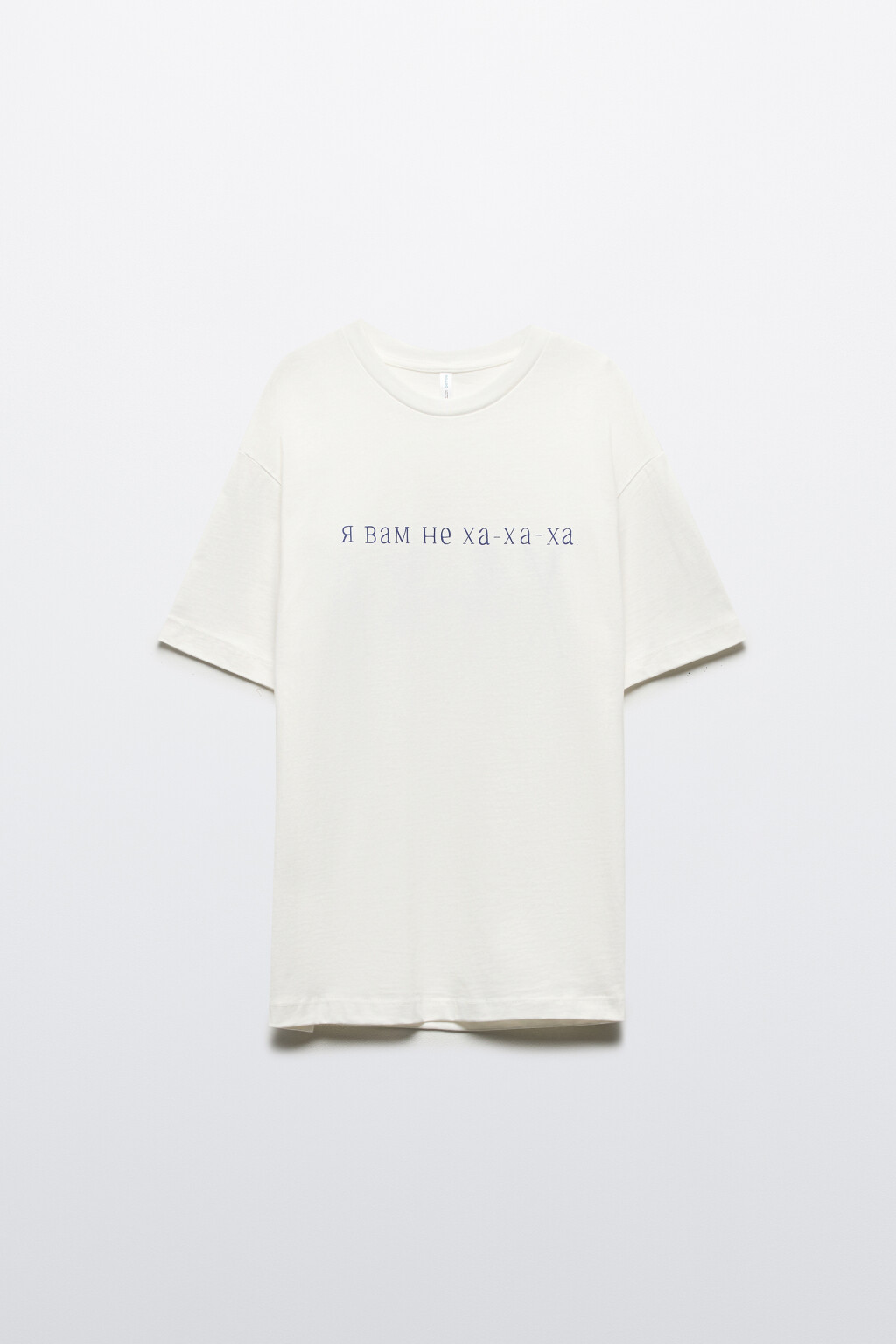 Футболка прямая хлопковая с принтом - цвет синий - 7