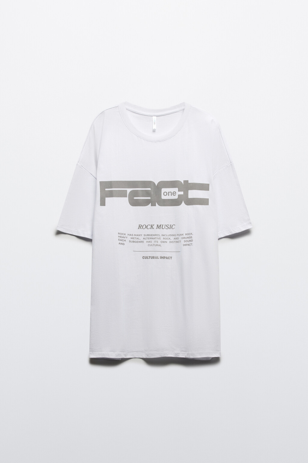 Футболка oversize с принтом - цвет белый - 7