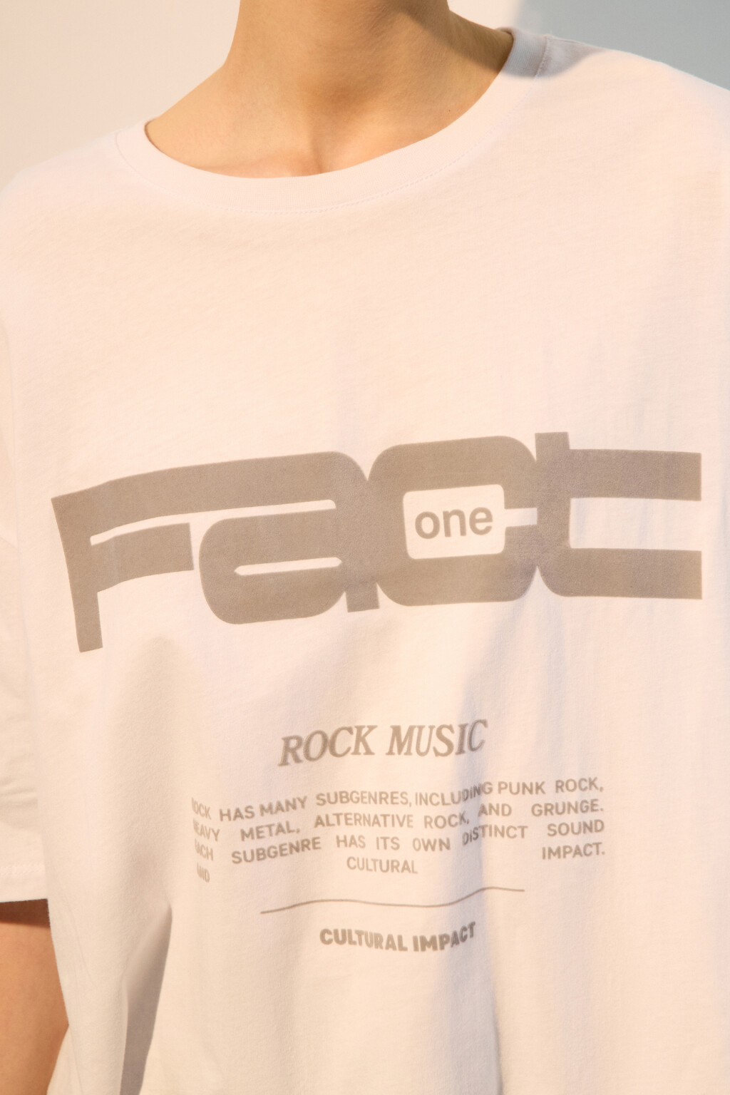 Футболка oversize с принтом - цвет белый - 5