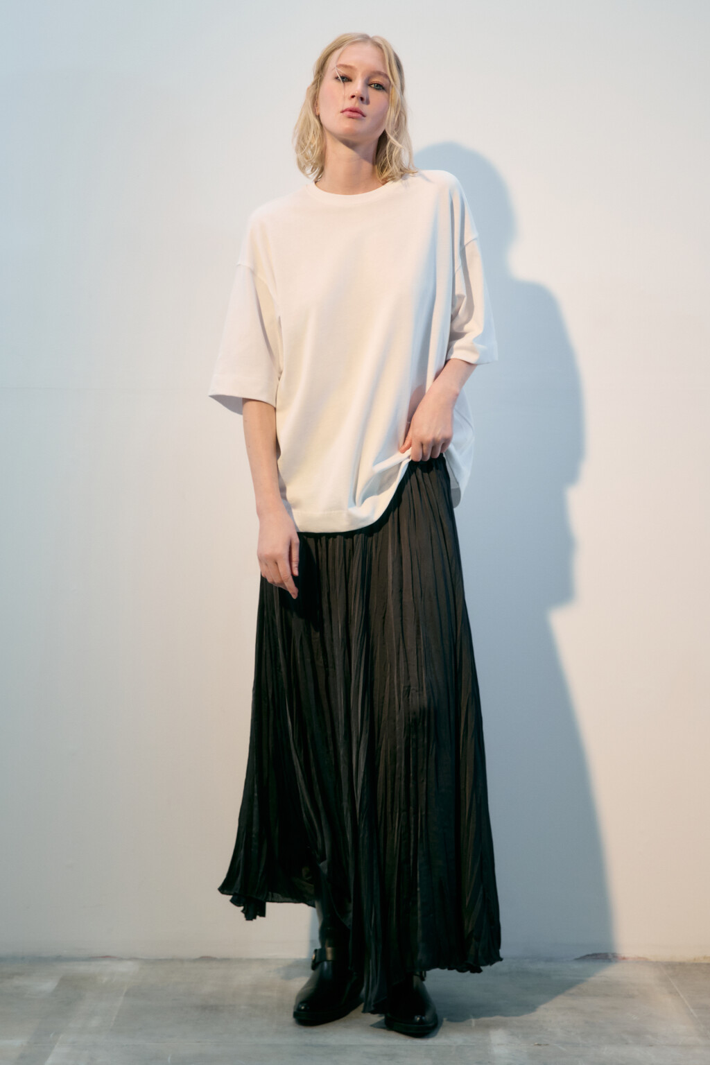 Футболка oversize из плотного хлопка - цвет белый - 5