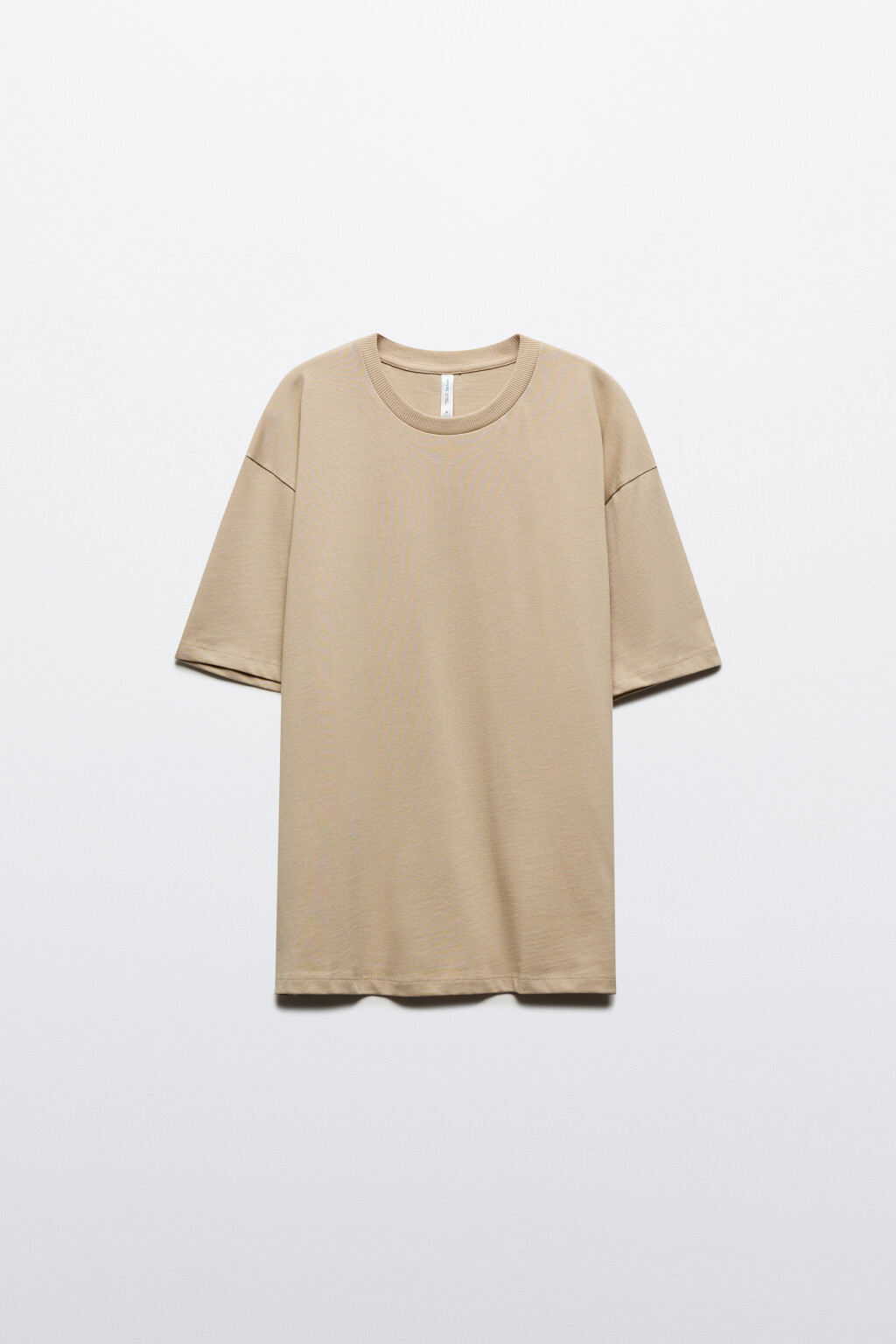 Футболка из плотного хлопкового трикотажа - цвет бежевый - 7