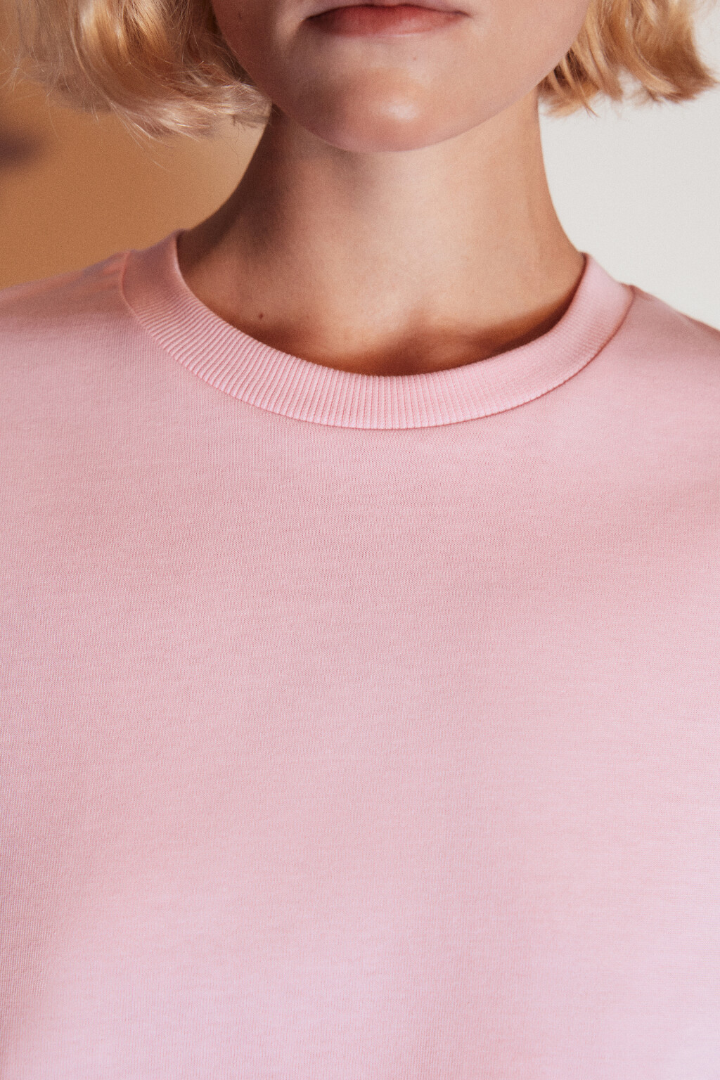 Футболка из плотного хлопкового трикотажа - цвет розовый - 6