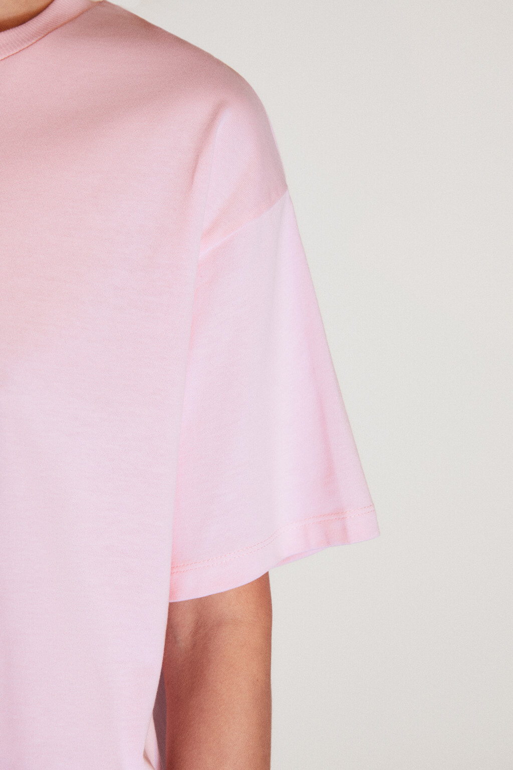 Футболка из плотного хлопкового трикотажа - цвет розовый - 7