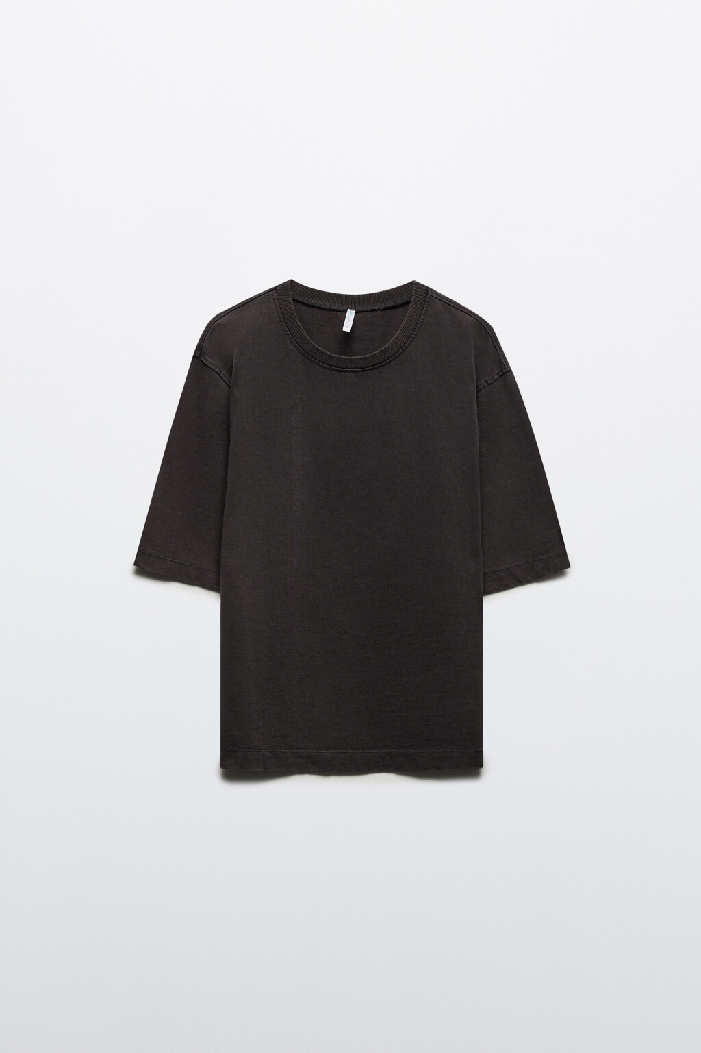 Футболка трикотажная с вареным эффектом - цвет коричневый - 7