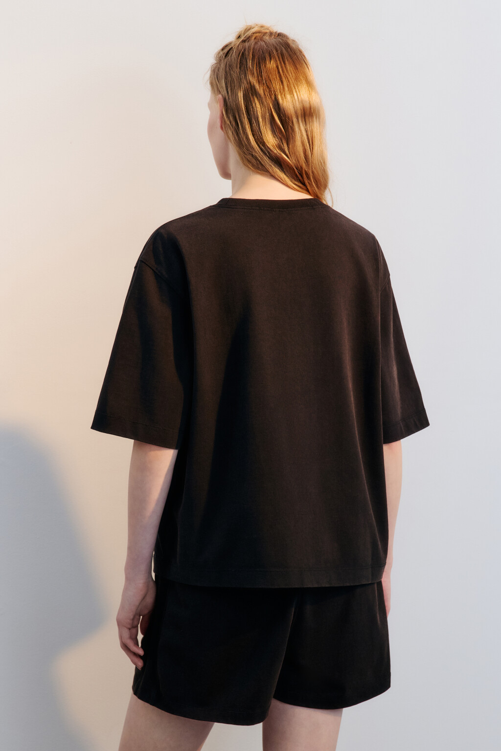 Футболка трикотажная с вареным эффектом - цвет серый - 3