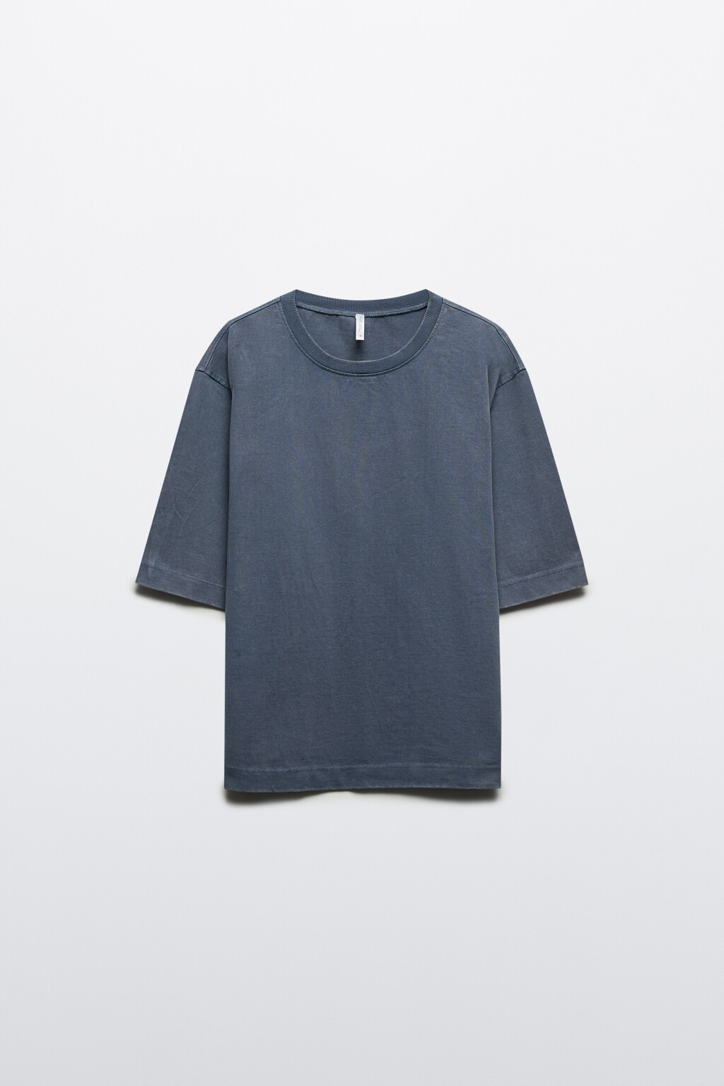 Футболка трикотажная с вареным эффектом - цвет синий - 7