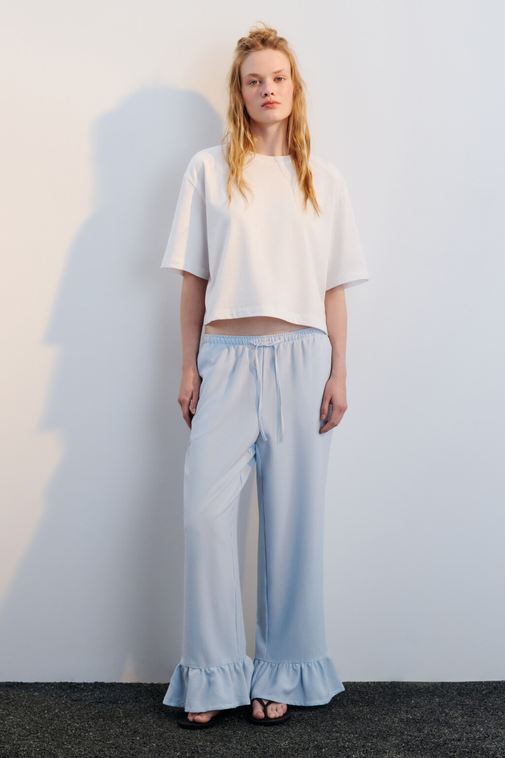 Футболка-топ свободная хлопковая - цвет белый - 4