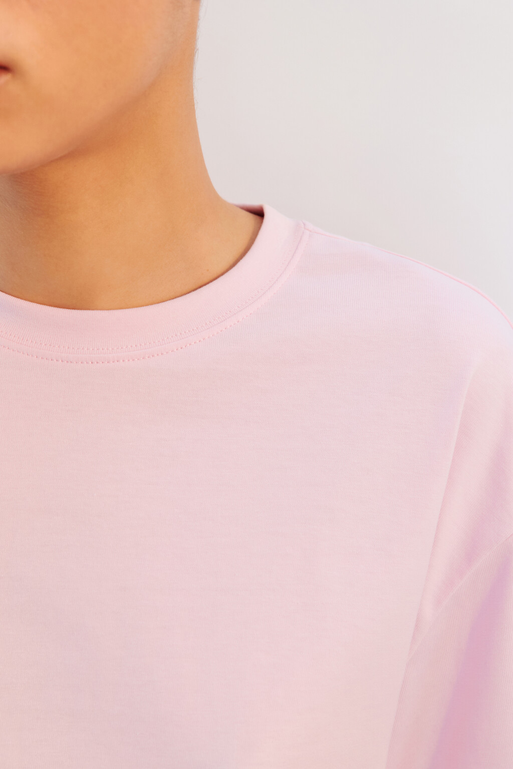 Футболка-топ свободная хлопковая - цвет розовый - 5