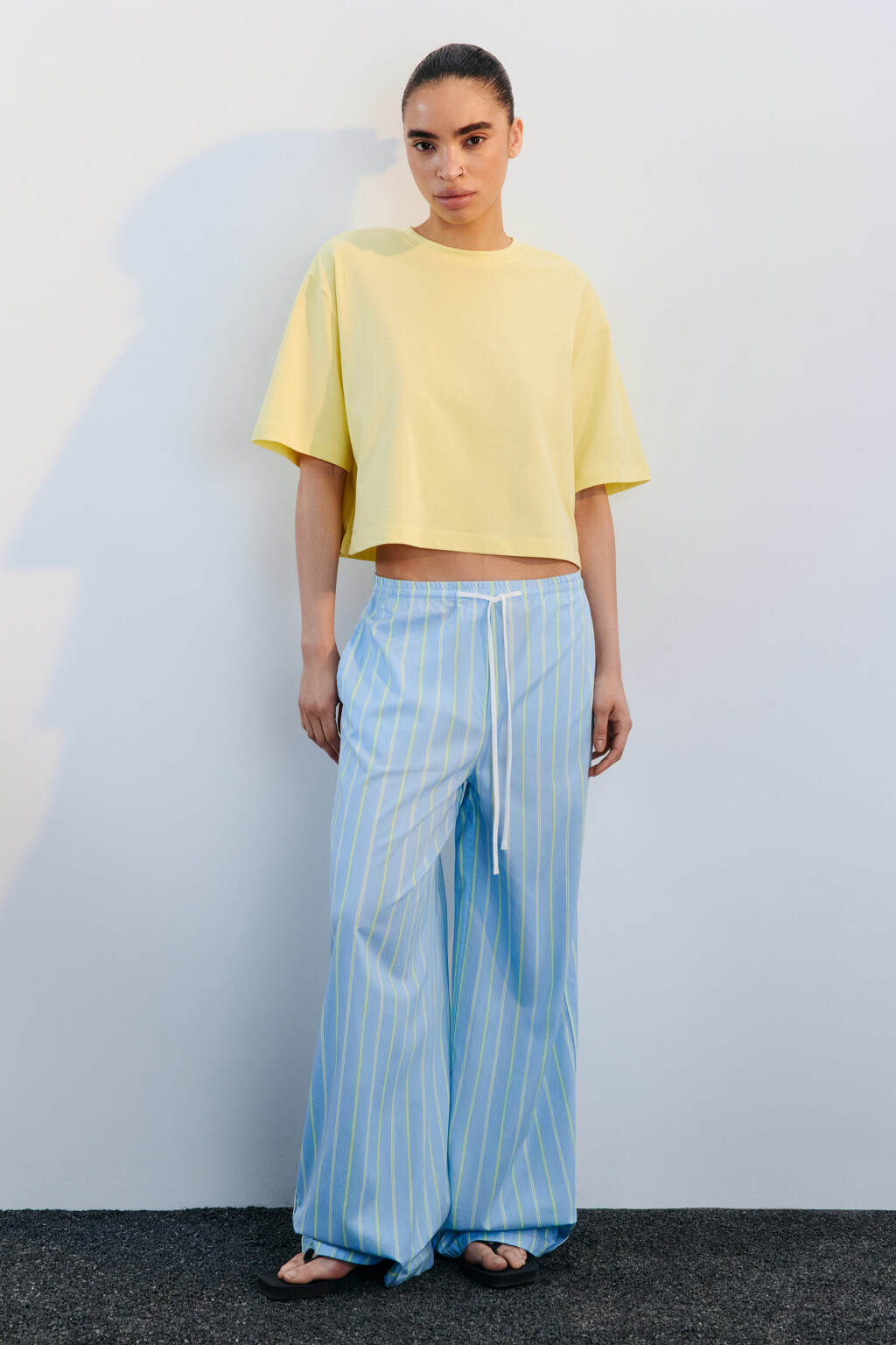 Футболка-топ свободная хлопковая - цвет желтый - 4