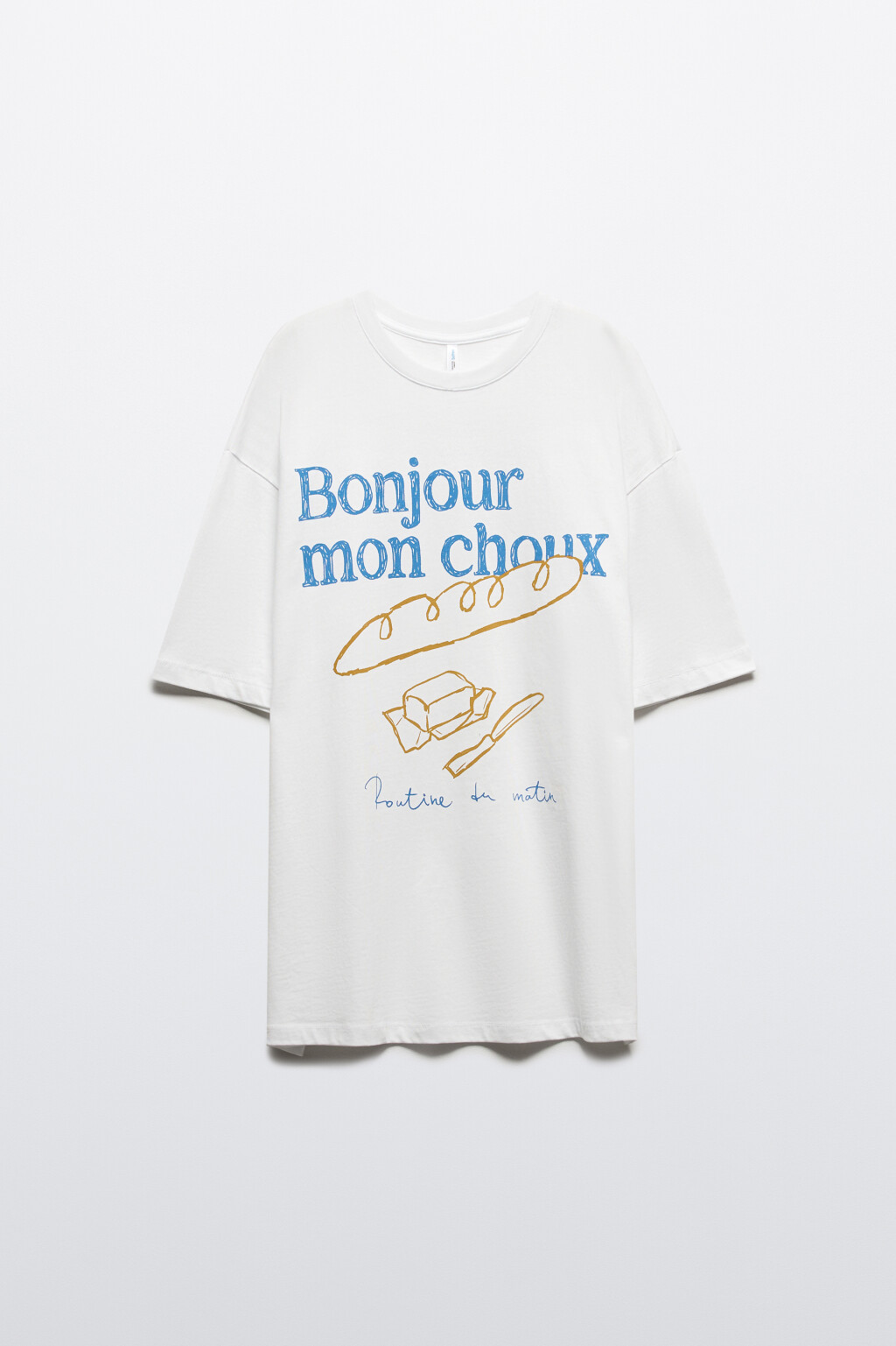 Футболка хлопковая с принтом - цвет белый - 7