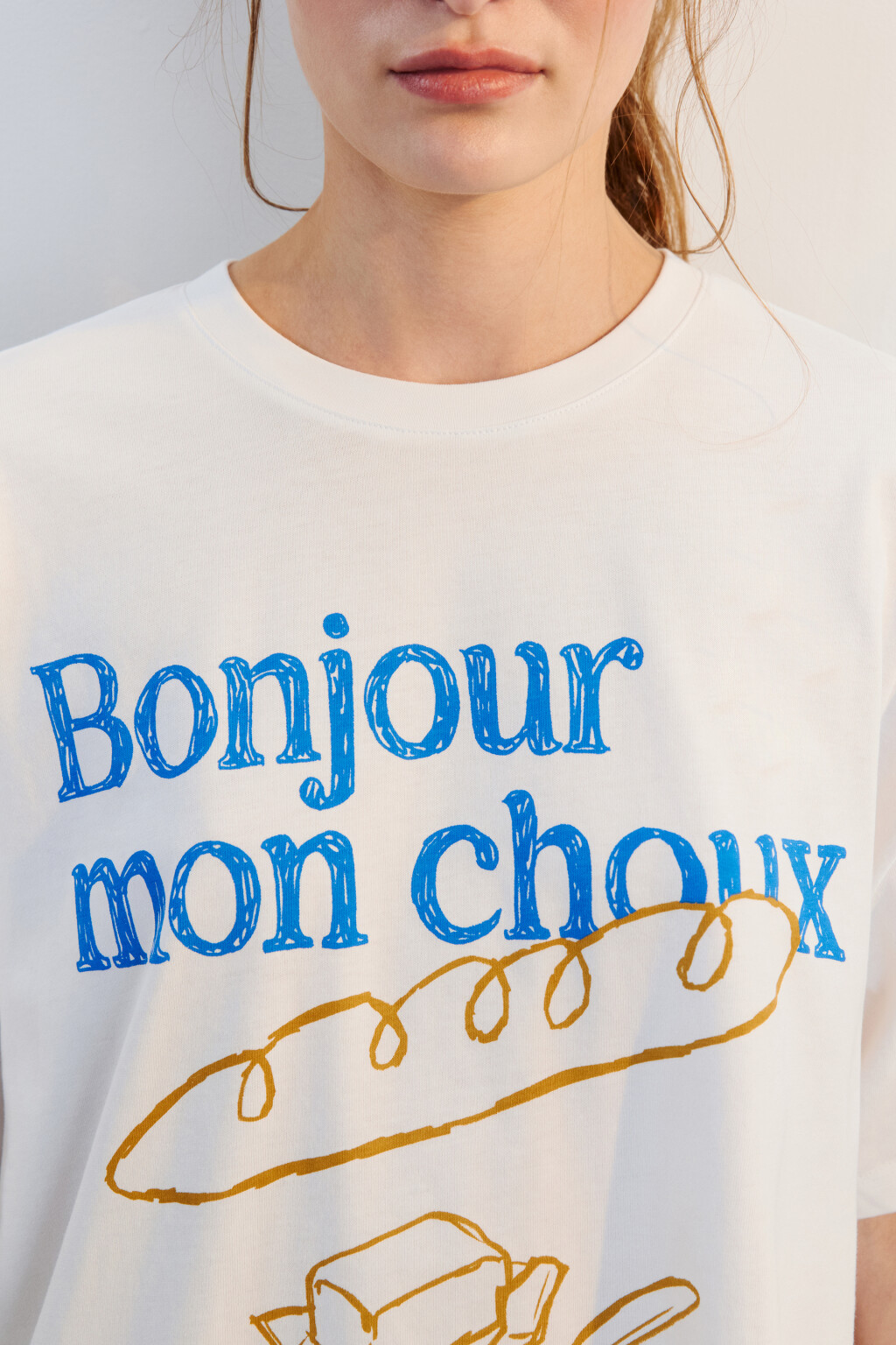 Футболка хлопковая с принтом - цвет белый - 5