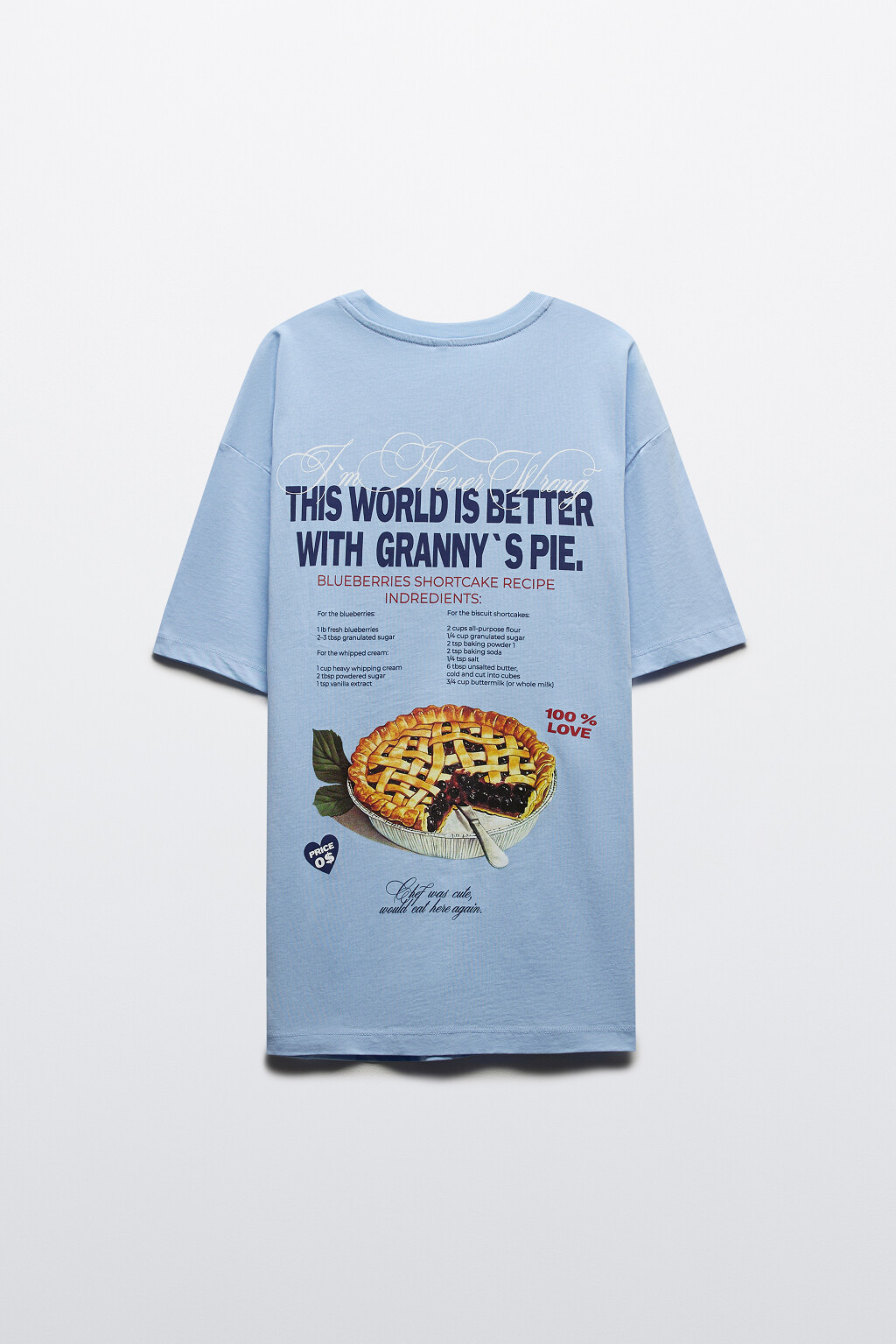 Футболка хлопковая с принтом - цвет голубой - 7