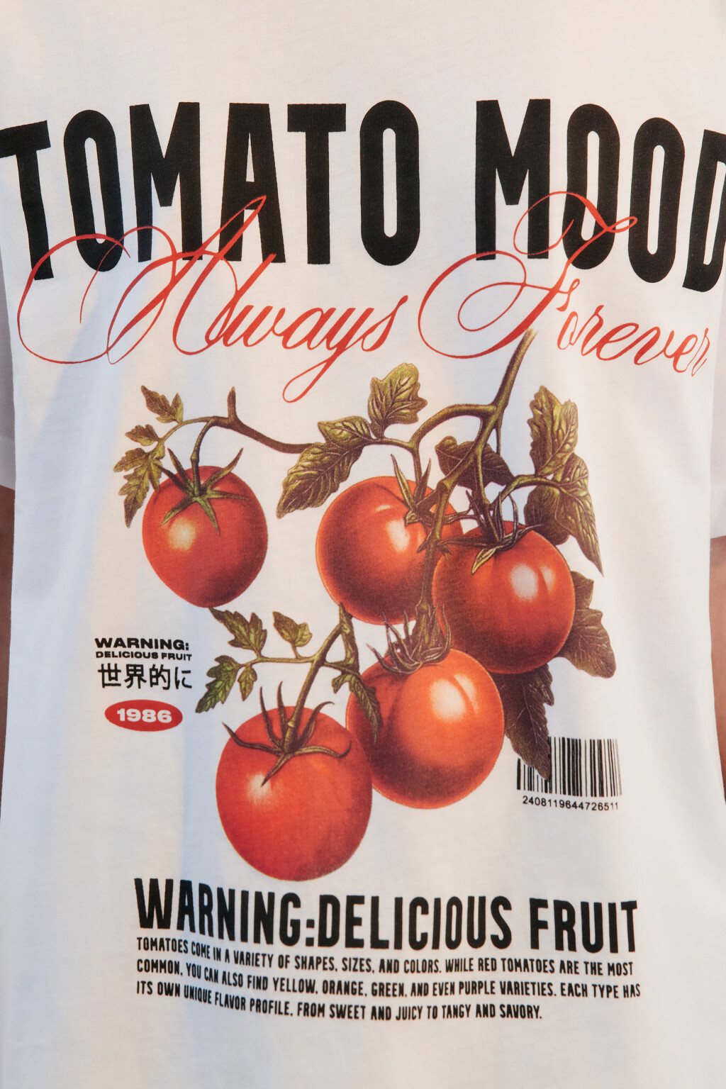 Футболка хлопковая с принтом - цвет белый - 5