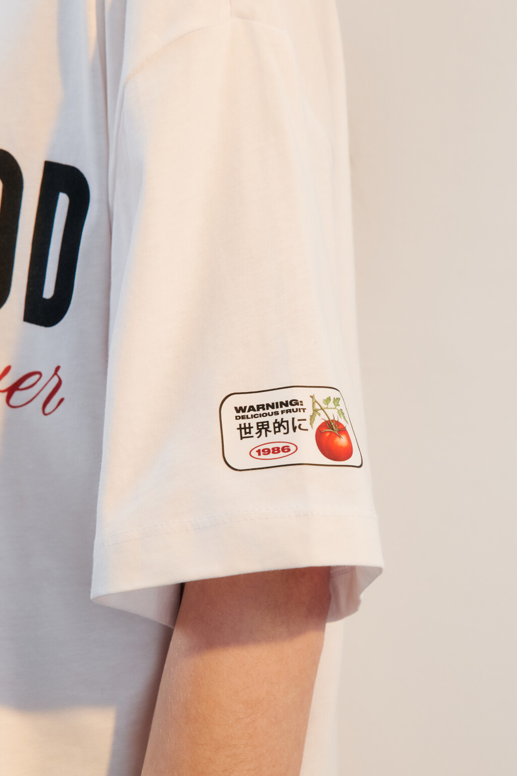 Футболка хлопковая с принтом - цвет белый - 6