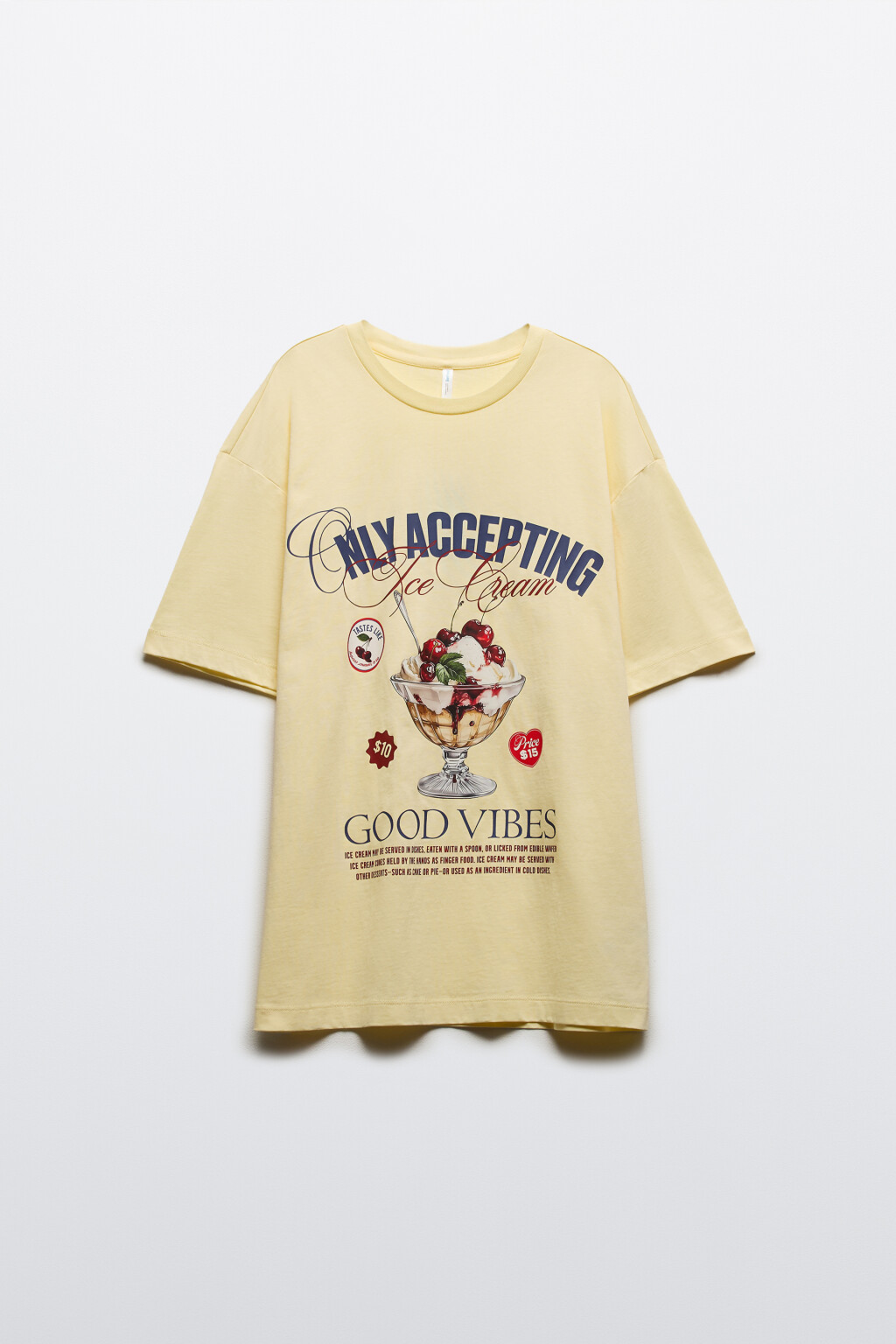 Футболка хлопковая с принтом - цвет желтый - 7